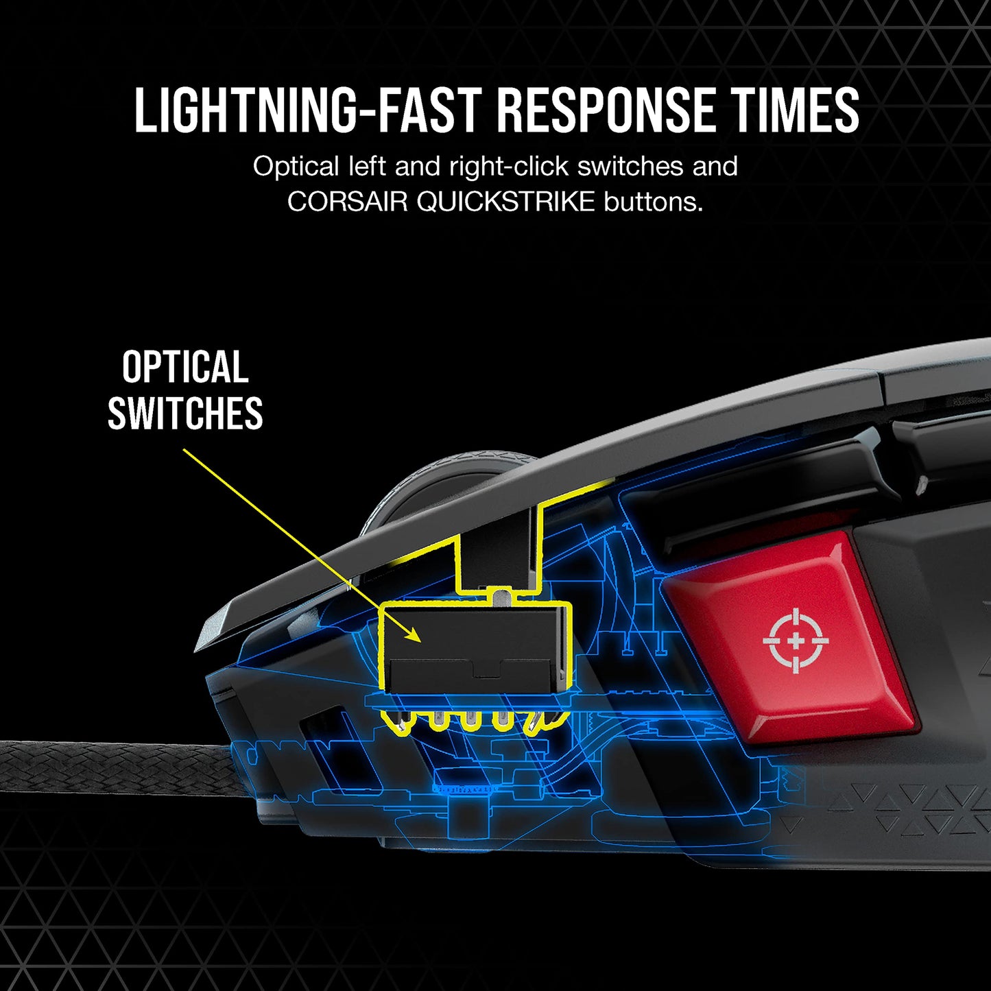 Corsair M65 RGB Ultra Ratón para Juegos FPS Personalizable - Sensor Óptico de 26.000 PPP Marksman, Conmutadores Ópticos, Hiperprocesamiento AXON, Control de Fusión de Sensores - Negro CH-9309411-NA2