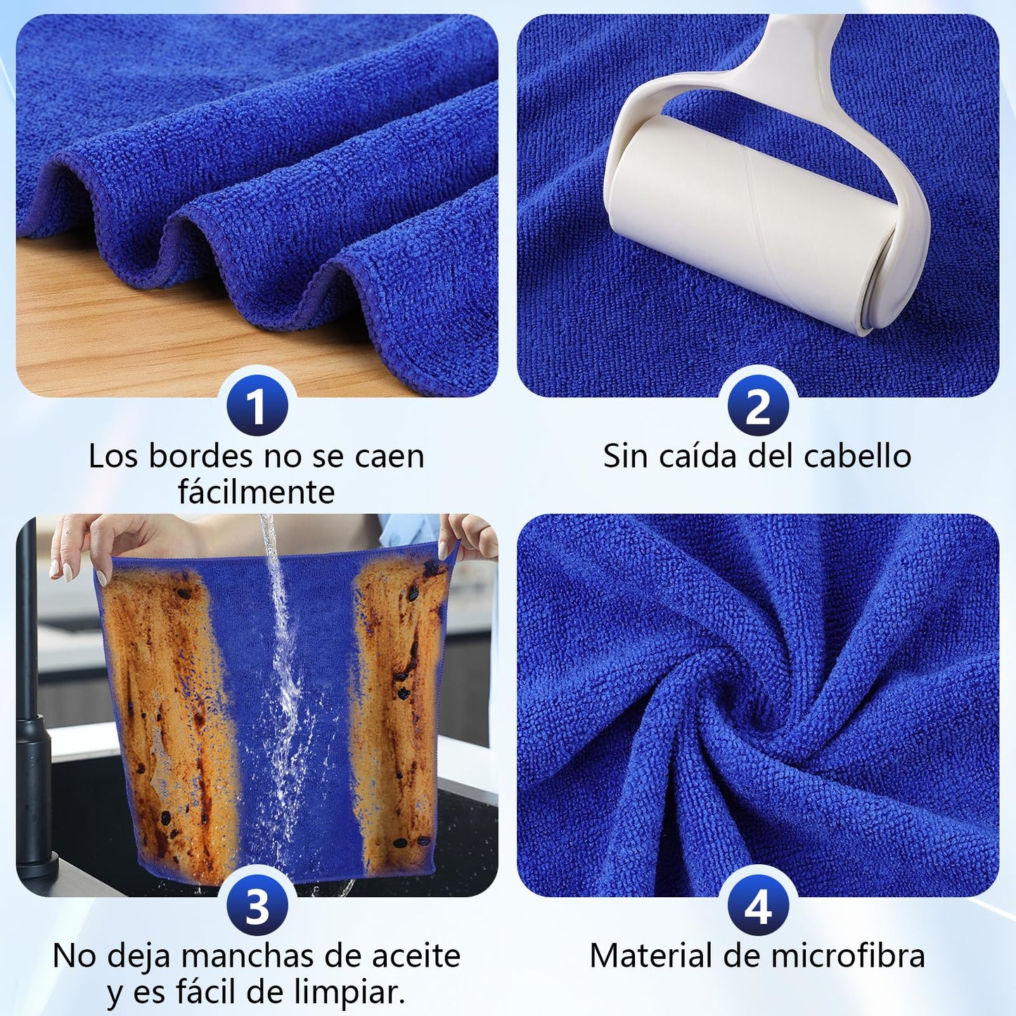 BYHANG Toallas de Microfibra para Coche 18 Piezas, Paños de Limpieza para Autos, Trapos para Lavar y Secar Carros, Suaves, Reutilizables, Absorbentes, para Interior y Exterior
