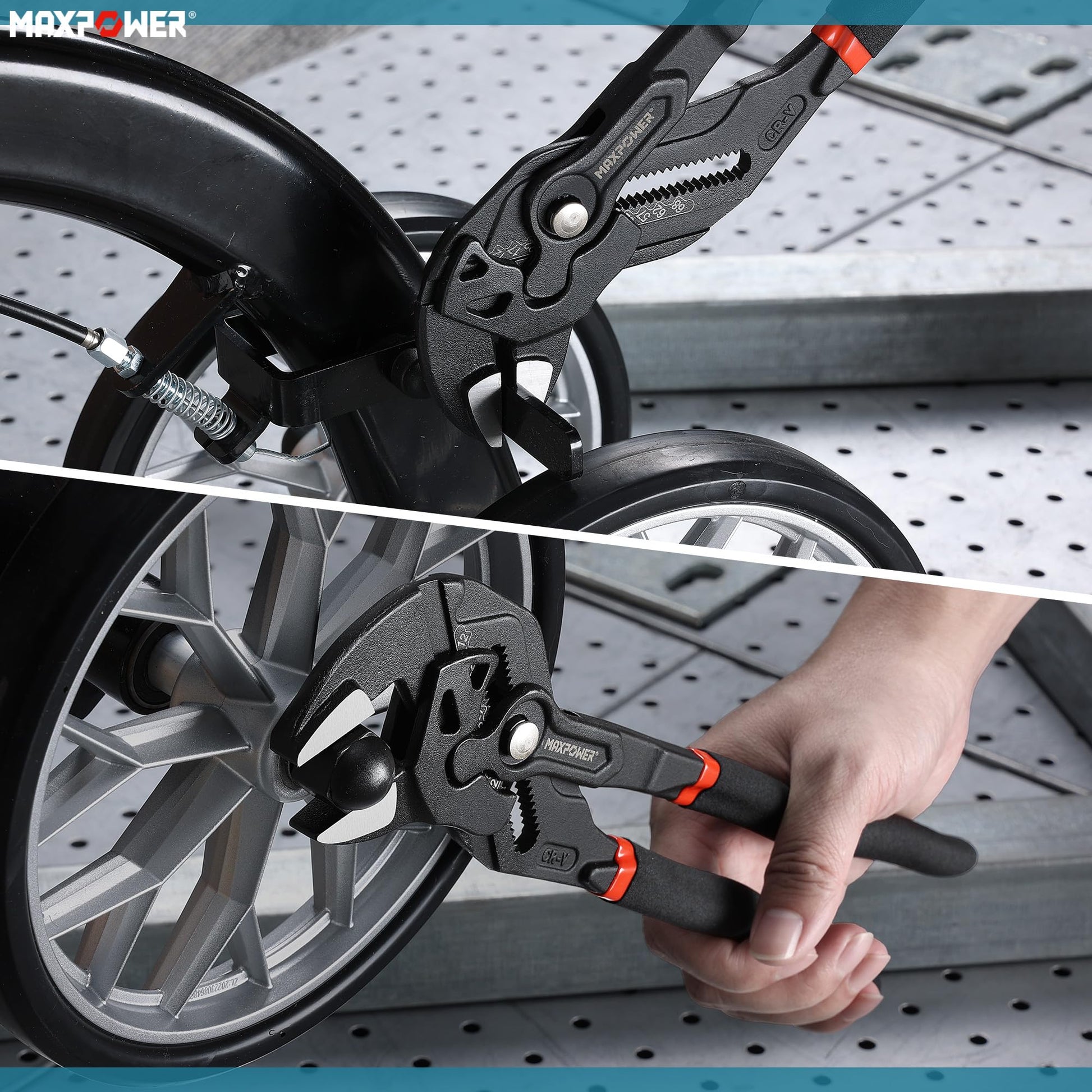 MAXPOWER - Llave de alicates de 12 pulgadas, apertura máxima de mandíbula de 2.7 pulgadas