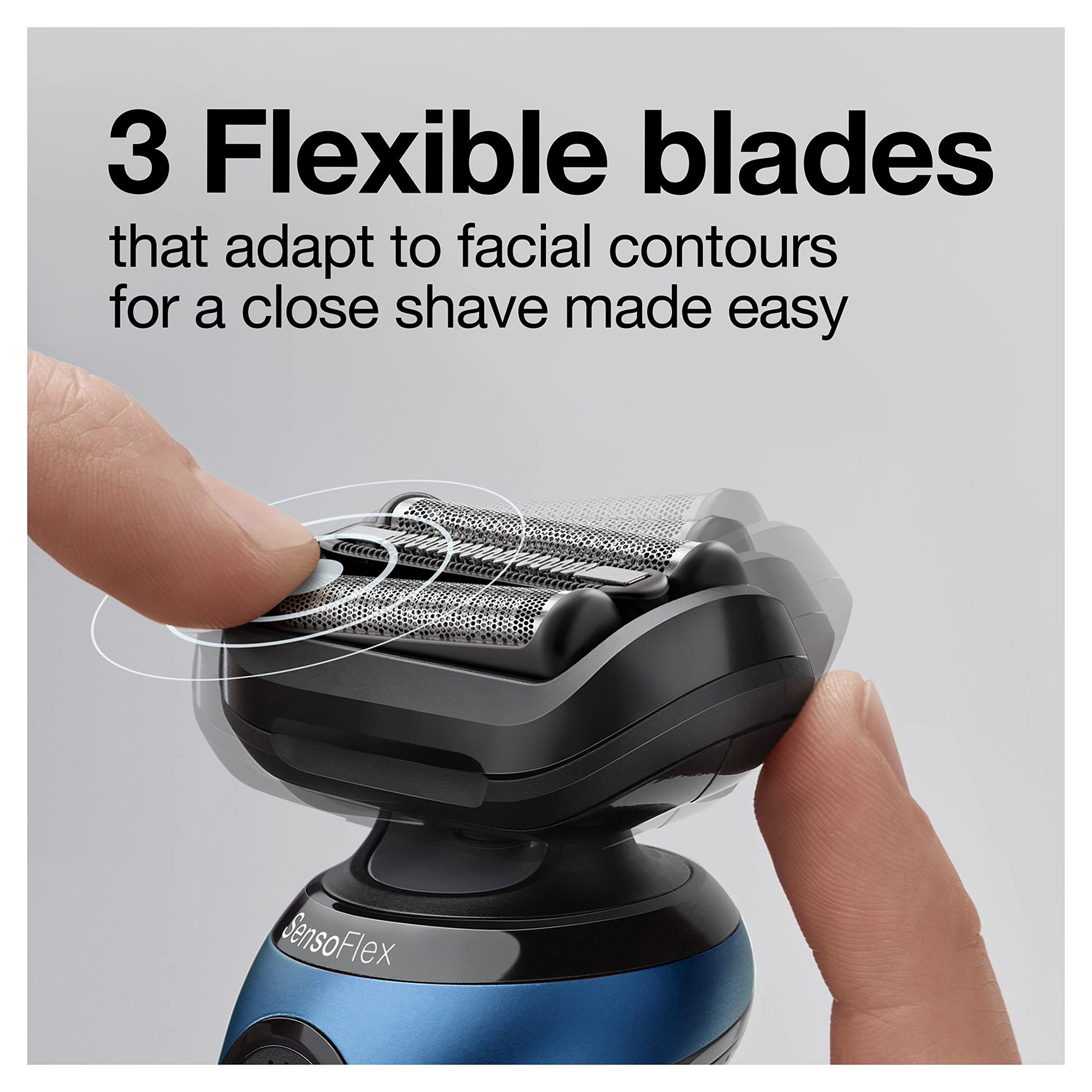Braun Series 6 6095cc Electric Razor for Men with SmartCare Center, Beard Trimmer, Stubble Beard Trimmer, Cleansing Brush, Wet & Dry, Rechargeable, Cordless Foil Shaver, Blue