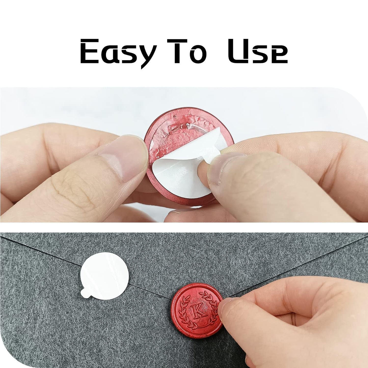 25 pegatinas adhesivas de cera con letra T, hechas a mano, sin necesidad de sello, etiquetas adhesivas de cera para invitaciones de boda, sobres, regalo de Navidad