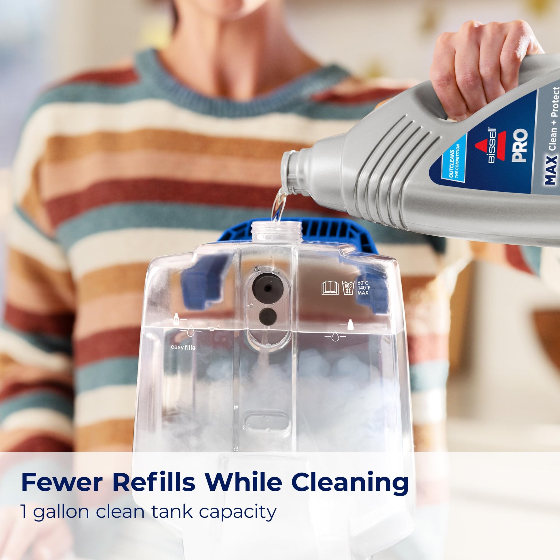 BISSELL TurboClean Pet XL - Limpiador vertical de alfombras, herramienta resistente para tapicería y fórmula incluida, 3746