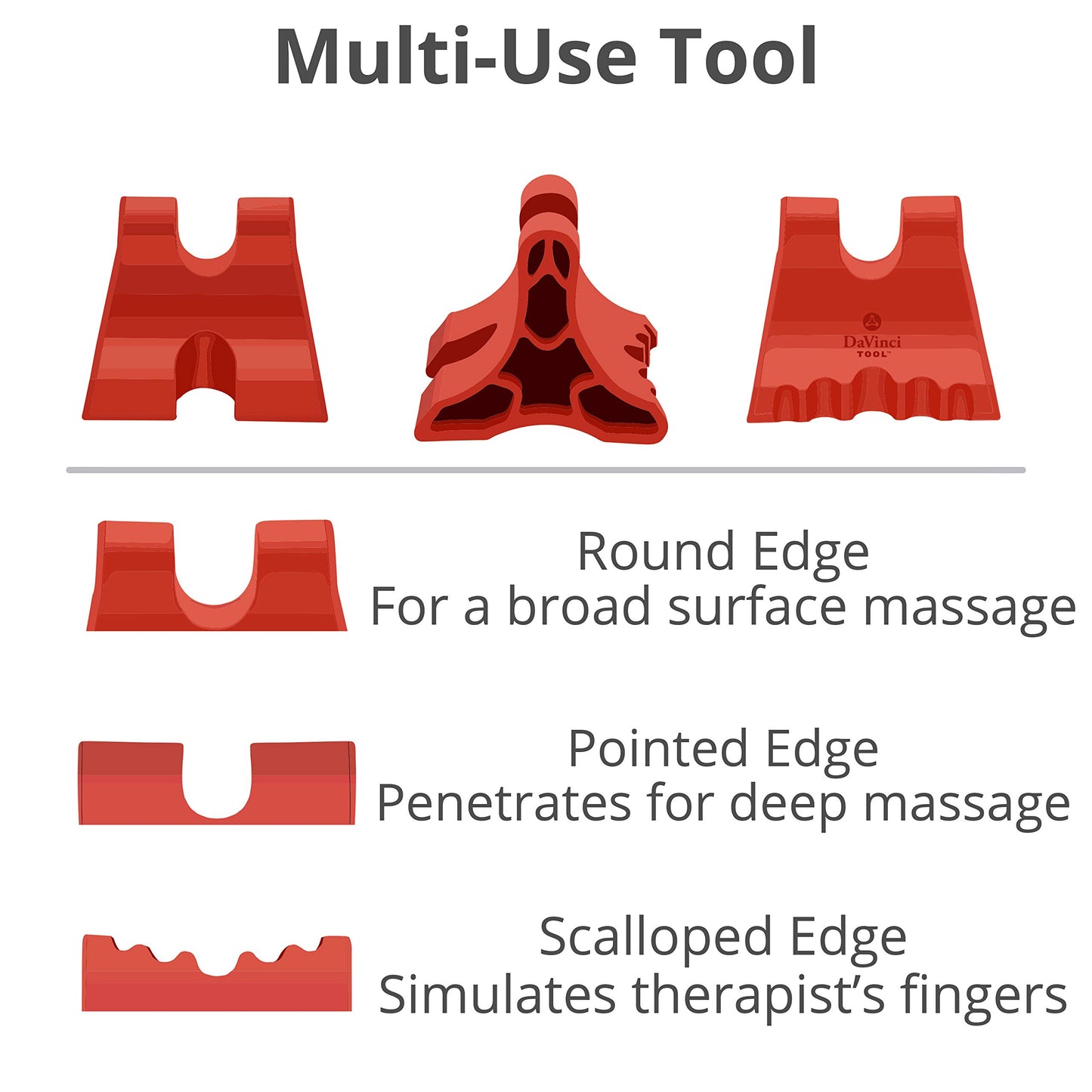 DaVinci Tool FLEXIONAR, Liberación de Tensión, Masaje de Cuello, Alivio del Dolor y Dolor de Cabeza, Herramienta de Liberación Occipital