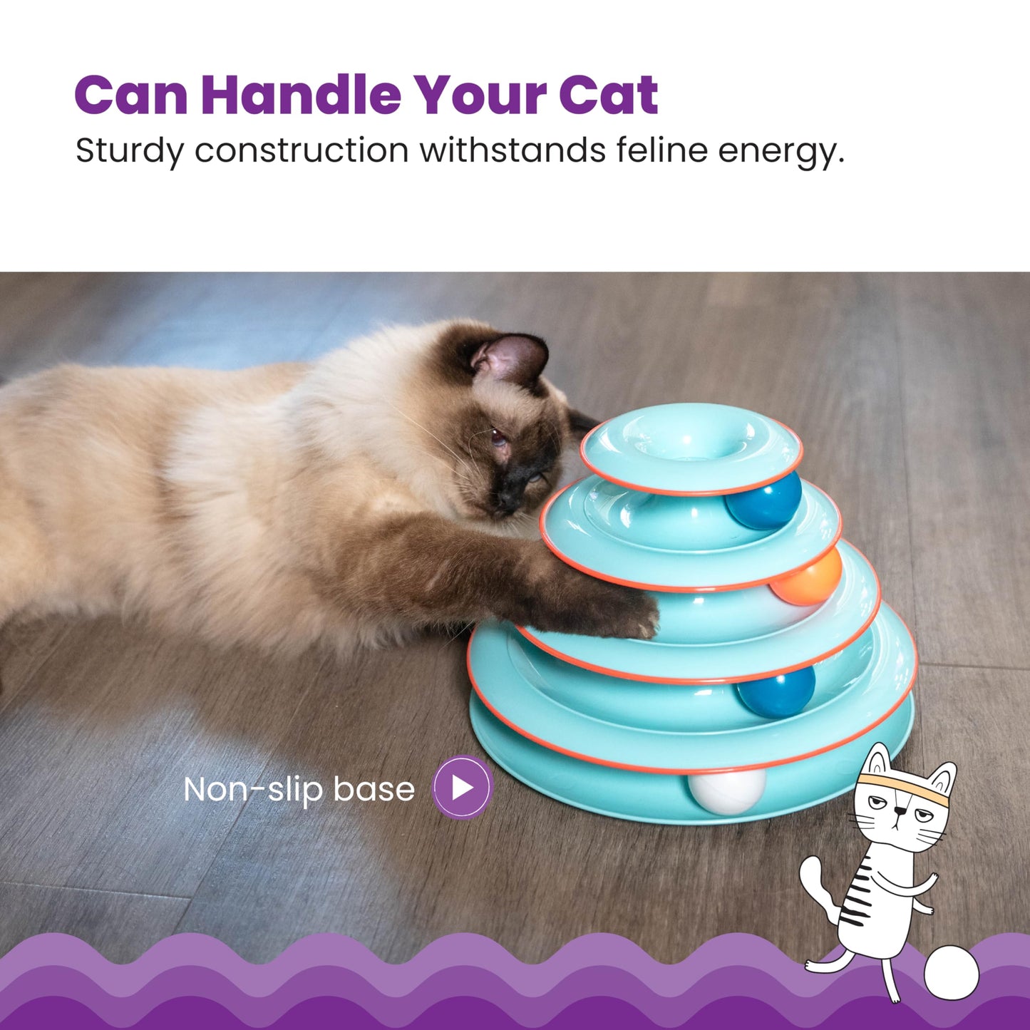 Juguete Interactivo de 4 Niveles Petstages Chase Meowtain para Gatos