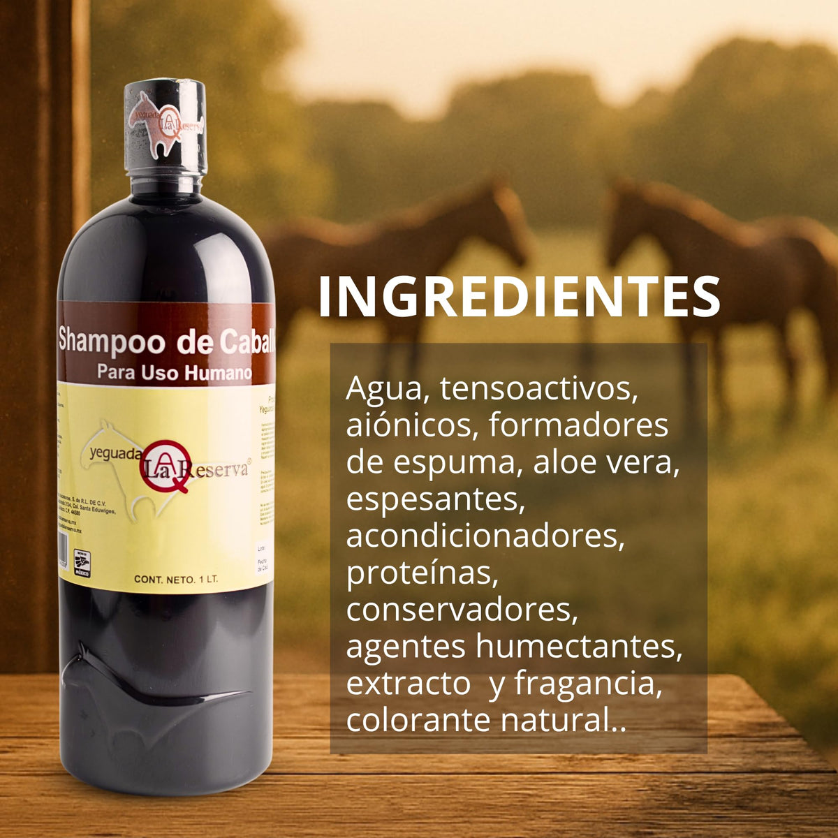 Shampoo Yeguada la Reserva producto original/El shampoo de caballo de uso humano anticaida y crecimiento del cabello