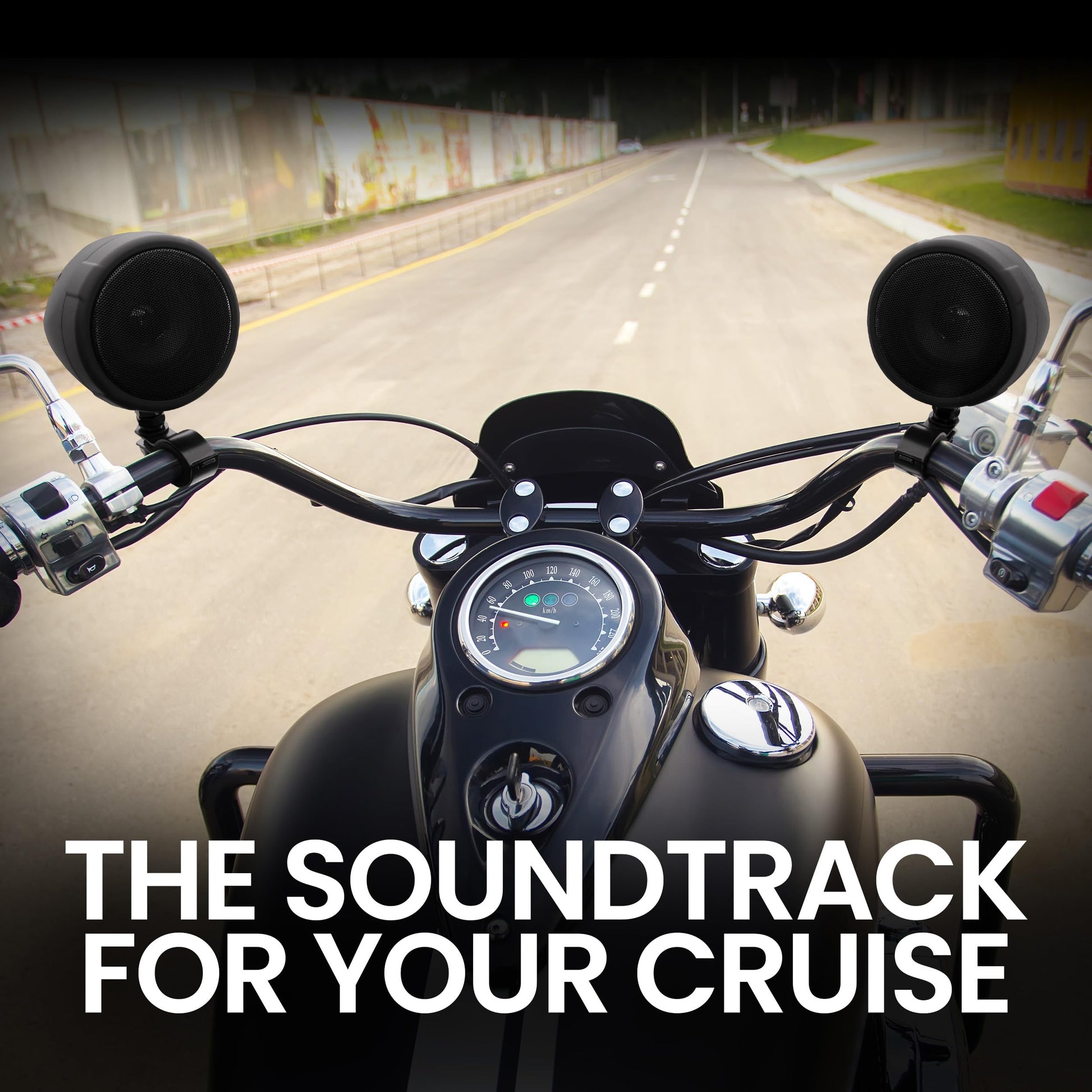 BOSS Audio MCBK425BA Motorcycle/ATV Sound System - Bluetooth, 3 Inch Speakers, Weatherproof, Aux Input, Volume Control