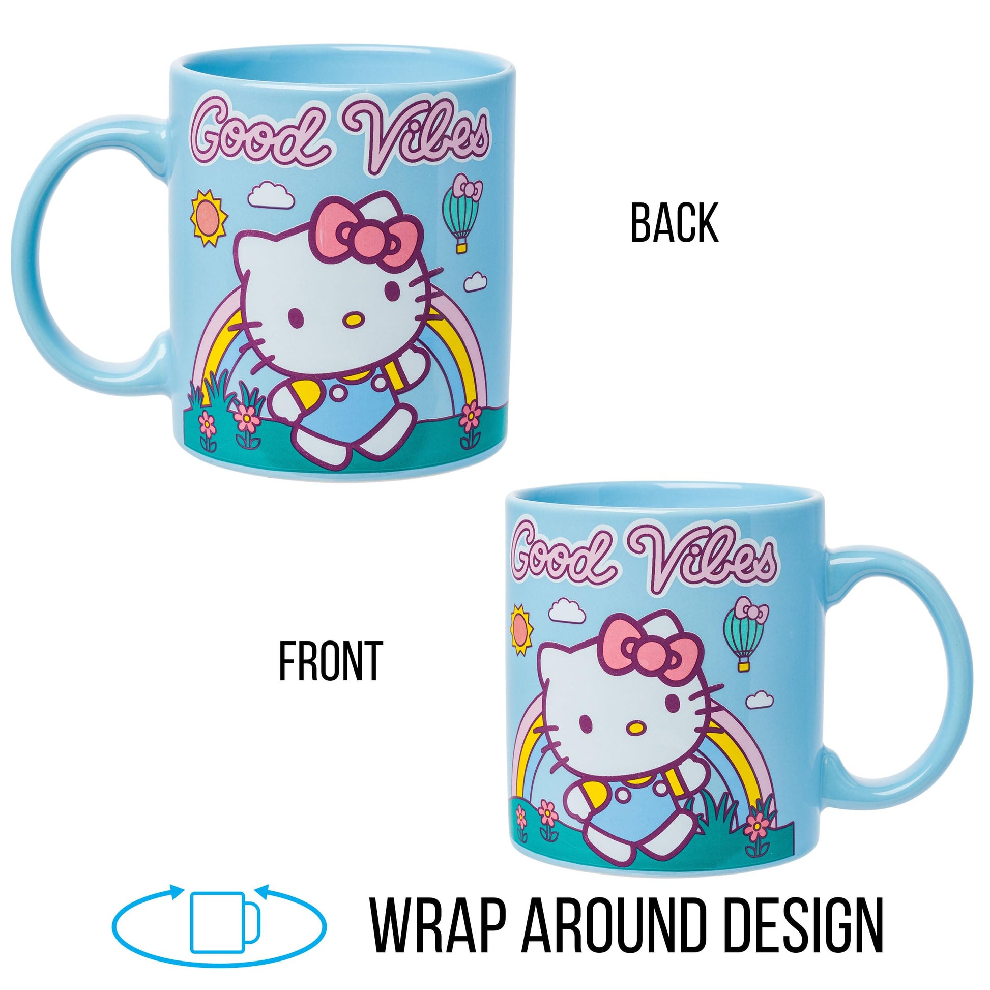 Taza de Cerámica Silver Buffalo Hello Kitty Good Vibes 20 Onzas