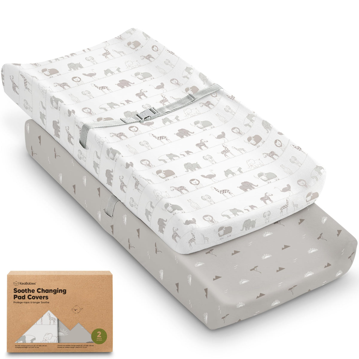2 paquetes de fundas para cambiador orgánico para niña, niño, neutro - 100% funda para cambiador de algodón, suaves sábanas para cambiador de pañales de guardería para bebé, forros para cambiador