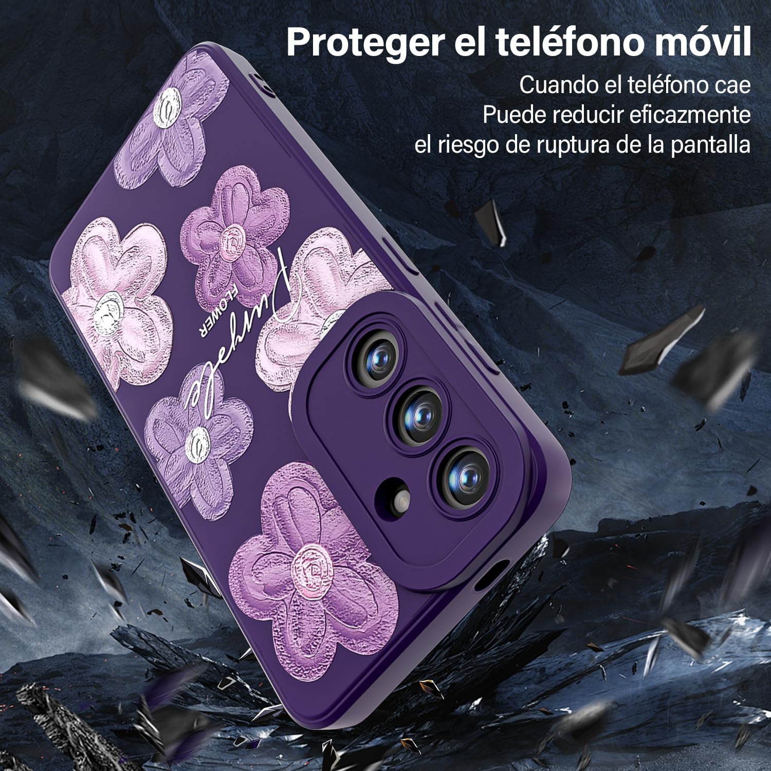 Threehao Funda para Samsung Galaxy S24, Ultra Delgado Flexible Suave TPU Silicona Carcasa con Moda Aesthetic Dibujos Flores, Antigolpes Anti-arañazos Protectora Case para Samsung S24