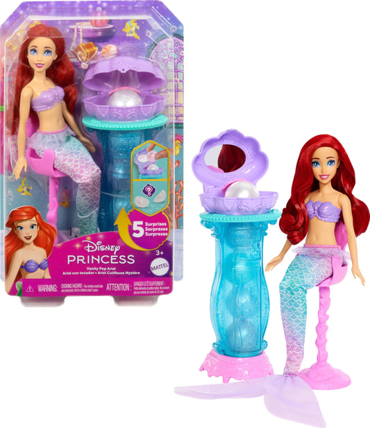 Disney Princesa Set de Juego Ariel con Accesorios Sorpresa para niñas de 3 años en adelante