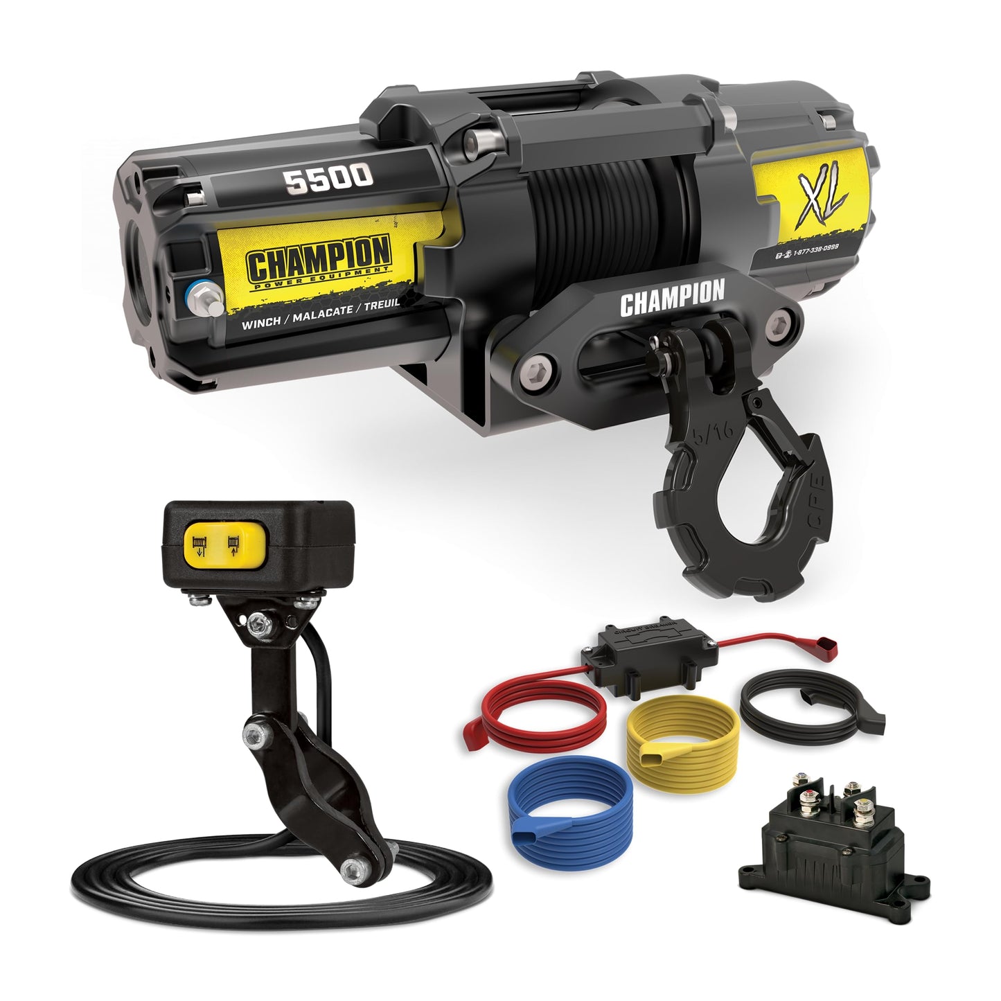 Champion Power Equipment XL 5500 Libras. Kit de cabrestante de Cuerda sintética ATV/UTV