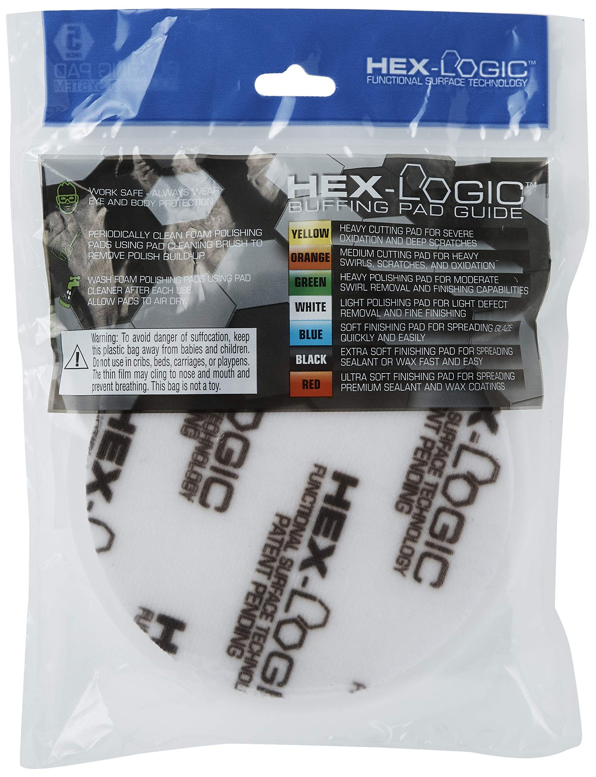 Chemical Guys Hex-Logic Pad, Almohadilla de Pulido Ligero-Medio, Gris