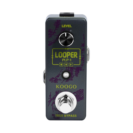 Koogo Looper Guitar Pedal Unlimited Overdubs 10 Minutes of Looping With USB to Import and Export Loop
