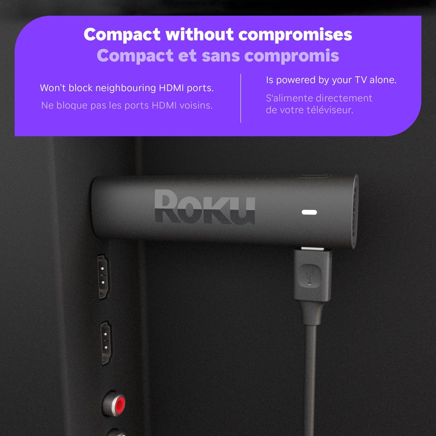 Roku Streaming Stick 4K | Dispositivo de transmisión 4K/HDR/Dolby Vision con control remoto de voz con controles de TV y Wi-Fi de largo alcance (reacondicionado)
