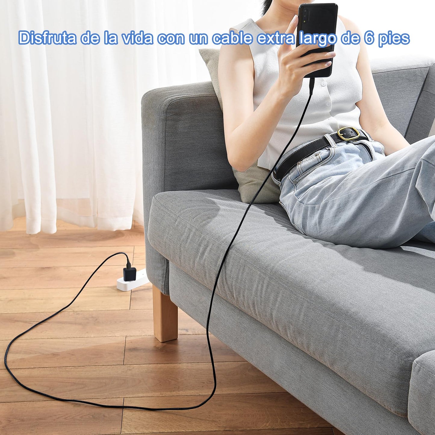 Cargador rápido USB C de 45 W para cargador Galaxy tipo C, USB C Cargador con 1.8M Cable Carga Rápida, para Galaxy S25 Ultra/S24 Ultra/S24/S23 Ultra/S23/S23+/S22 Ultra/S22/Note10/Note 20/S20/S21/S10