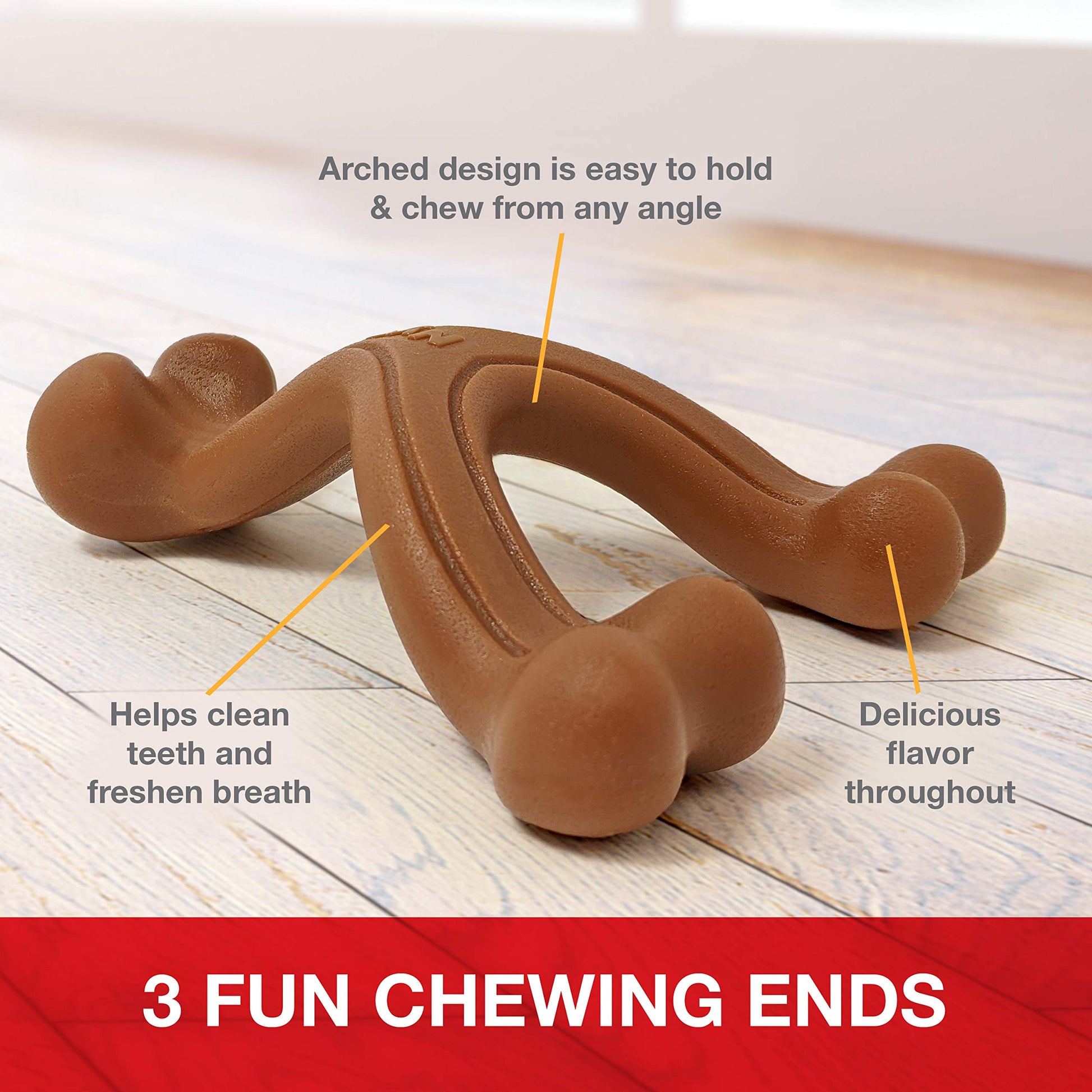Juguete para Perro Nylabone Bisonte Ergonómico y Resistente para Perros Adultos Grandes/Gigantes