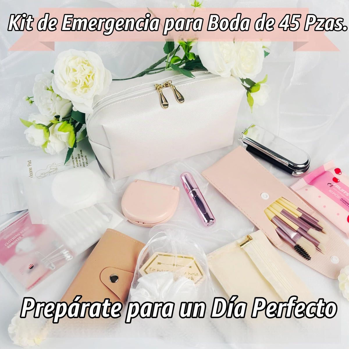 Kit de Viaje Bianca Luxe 45 Artículos Esenciales para Mujer