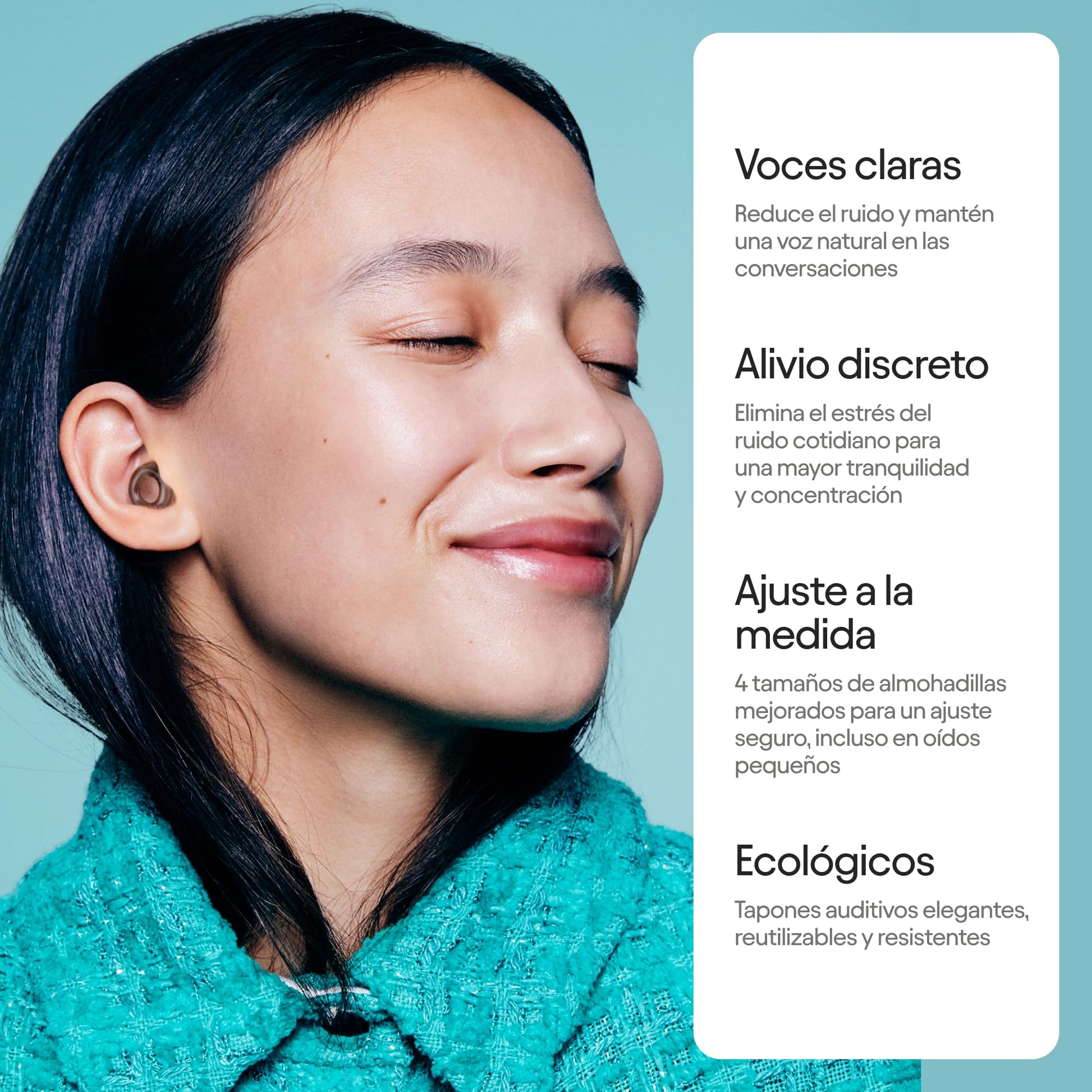 Loop Engage 2 Tapones auditivos – Reducción del ruido cotidiano con voces claras en reuniones sociales, trabajo, conversaciones, vida en familia y para la sensibilidad al ruido – SNR 16 dB