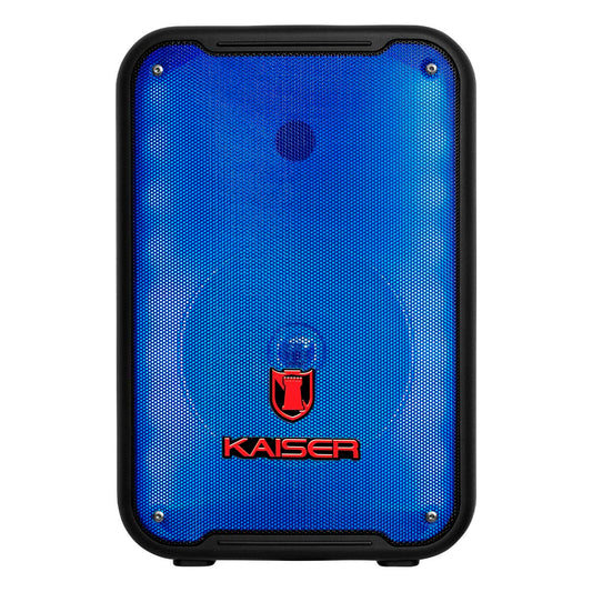 Kaiser Bocina Bluetooth 8 de Pulgadas Recargable con micrófono, Potencia de 6200w Pmpo 10W RMS con tecnología KSR-Link con Funciones Luz Flame KSW-7007