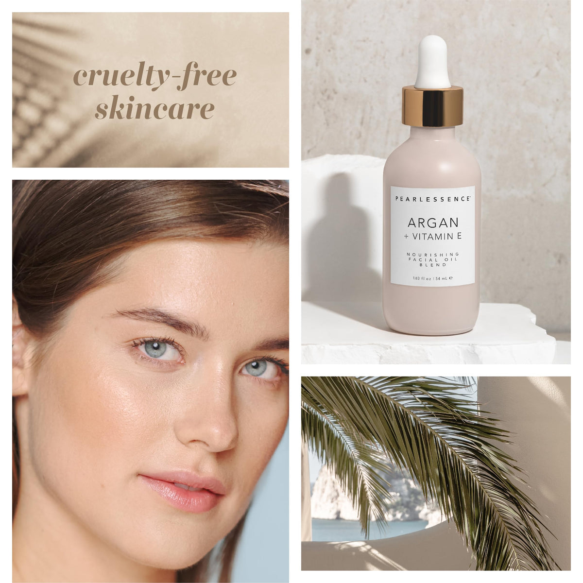 Pearlessence Aceite facial de argán y vitamina E, potente hidratación para ayudar a equilibrar, revivir y rejuvenecer la piel, fabricado en Estados Unidos, libre de crueldad y sin parabenos