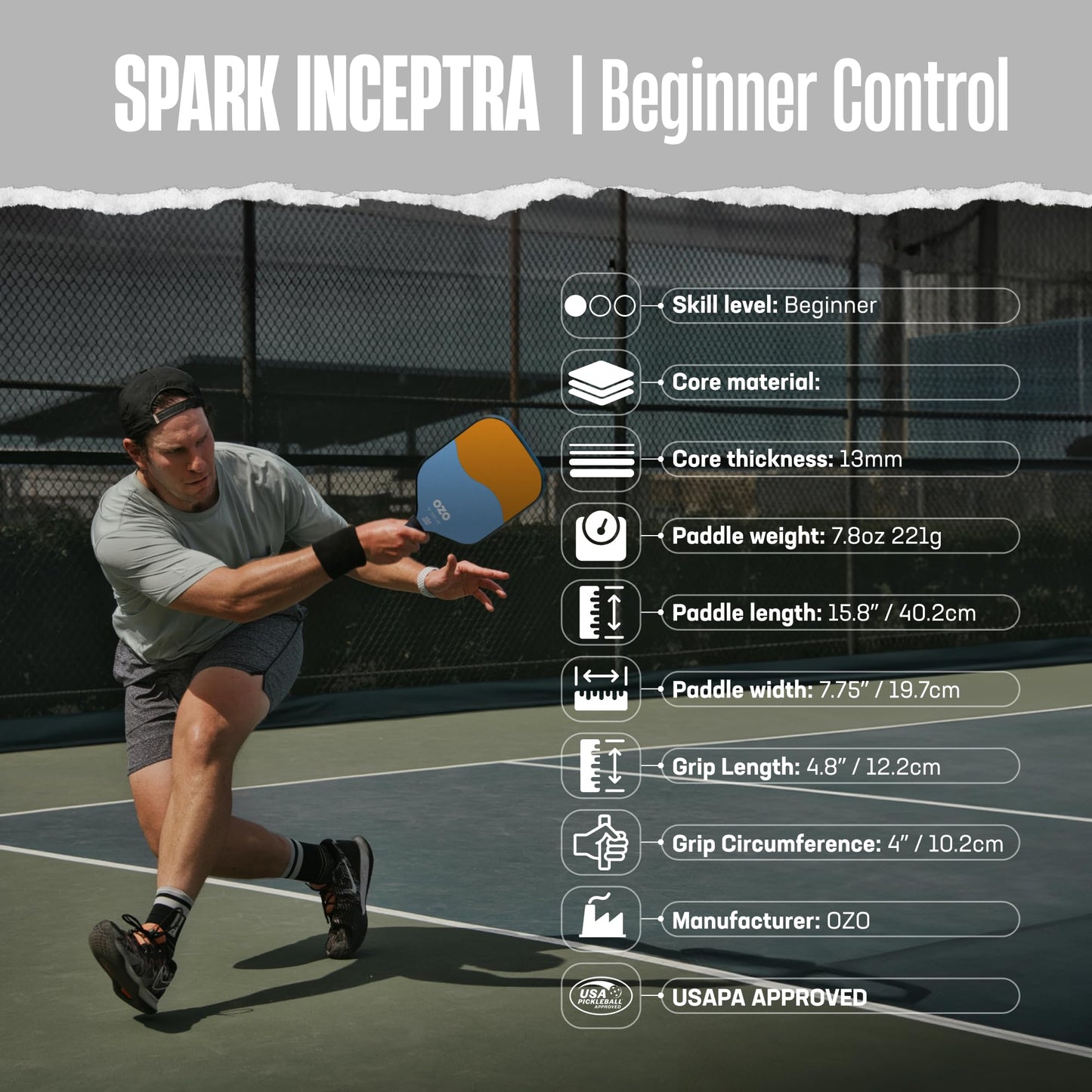 Paleta de Control OZO Gelato melón y algodón de azúcar para Principiantes aprobada por USAPA