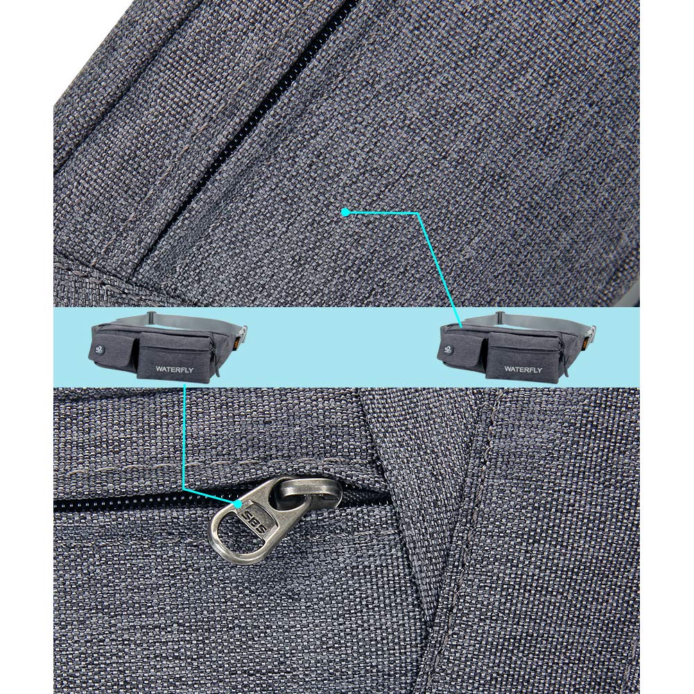 Riñonera WATERFLY Gris Oscuro Pequeña para Mujer y Hombre