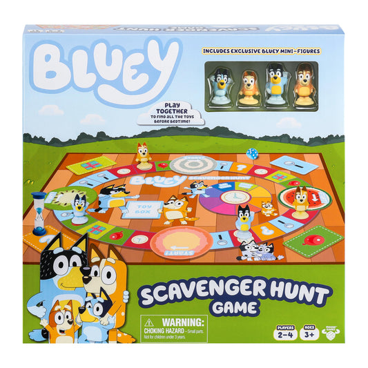 Bluey Scavenger Hunt Game. Un Divertido Juego de Mesa Lleno de Actividades Divertidas para Realizar, Cosas para Encontrar y Preguntas sobre Responder