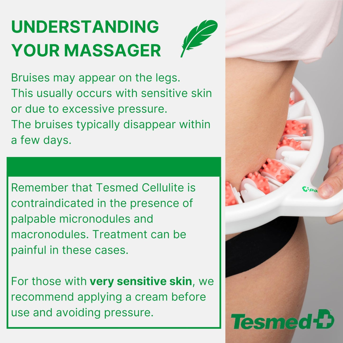 TESMED CELLULITE masajeador Anticelulítico, made in Italy patente depositado para tratar la celulitis: eficacia clínicamente probada. Masajeador Celulitis