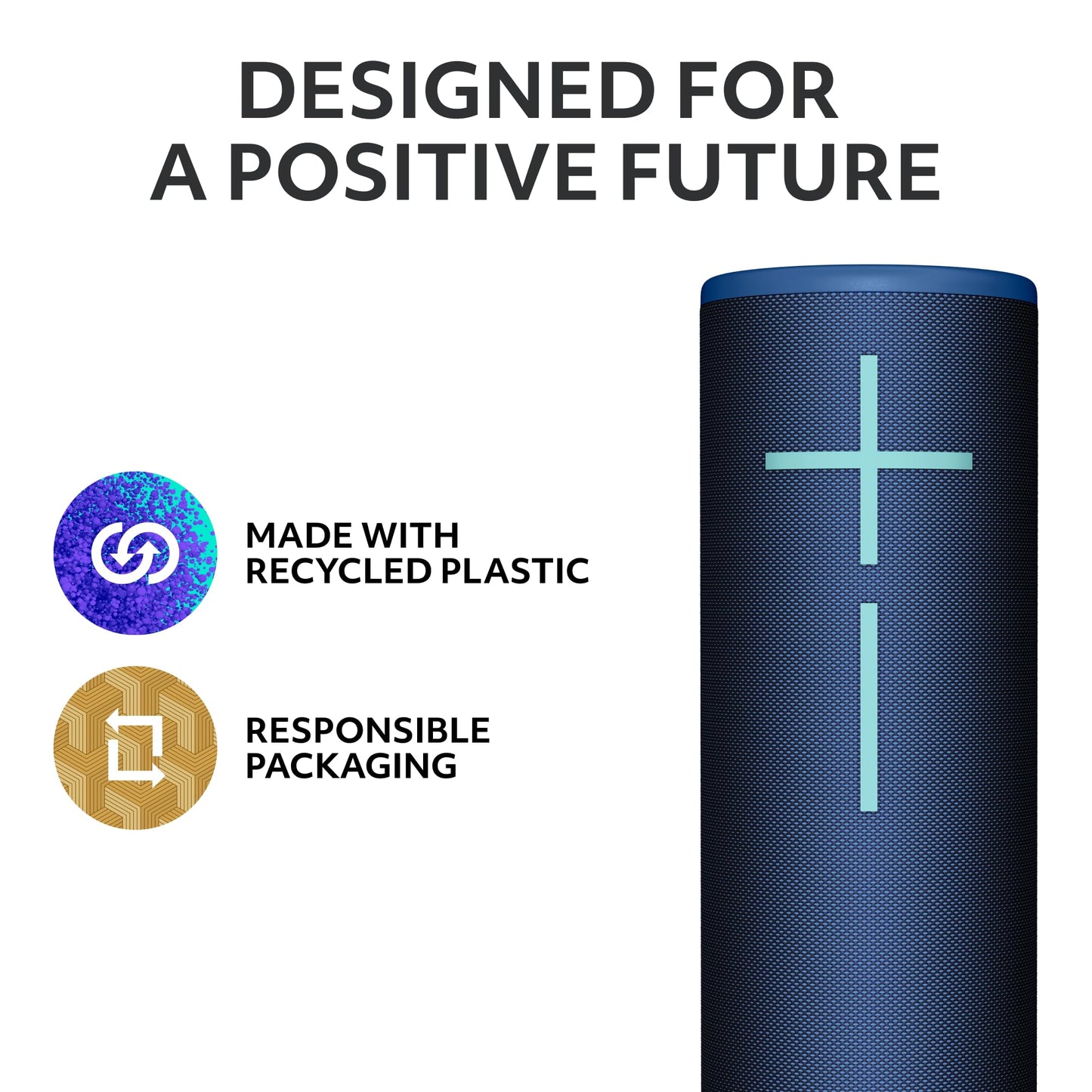 Ultimate Ears MEGABOOM 4 - Bocina Bluetooth portátil resistente al agua, Sonido 360 grados, Bajo potente, Alcance de 45 metros, Batería de 20 horas, Bocina flotante - Azul (renovada)