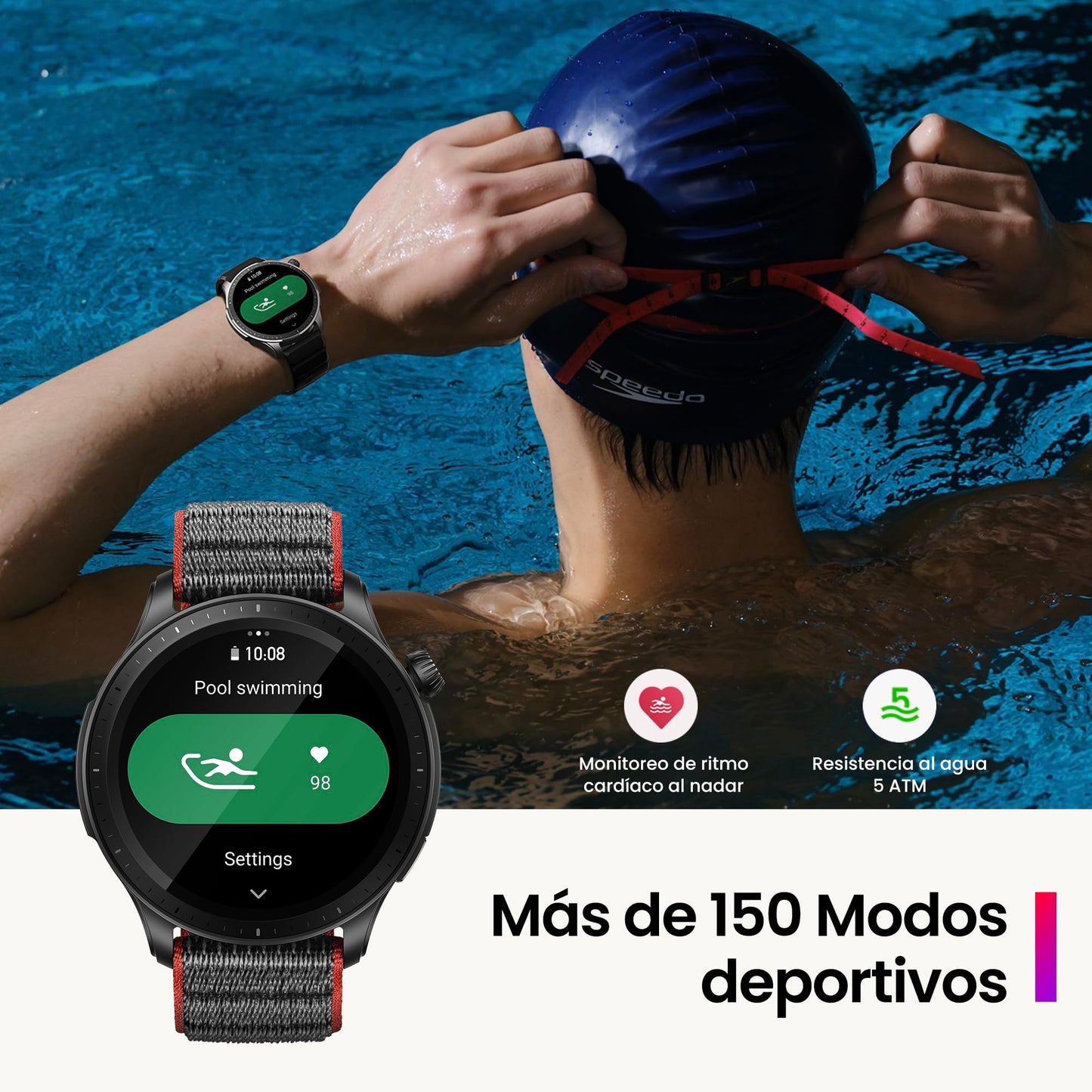 Amazfit GTR 4 Smartwatch con Amazon Alexa, Autonomía 14 Días, Pantalla AMOLED HD, 150 Modos Deportivos - Negro Super Speed