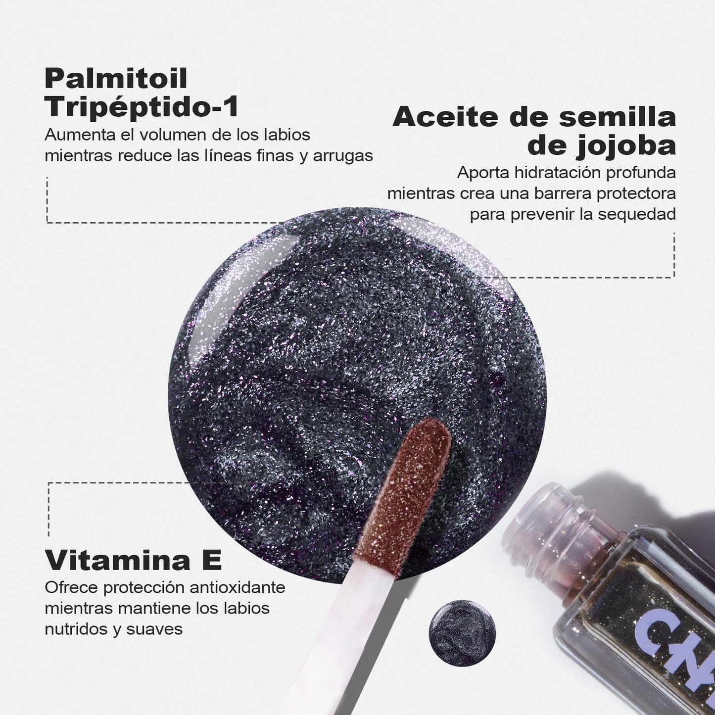 Chillab Signature Trio Set, Polvo Morado y Aceite Labial Negro Mágico