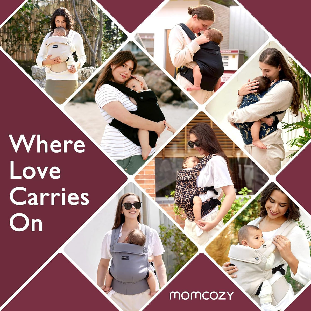 Momcozy Portabebés, Capacidad de Peso de 3,2 kg a 20,4 kg