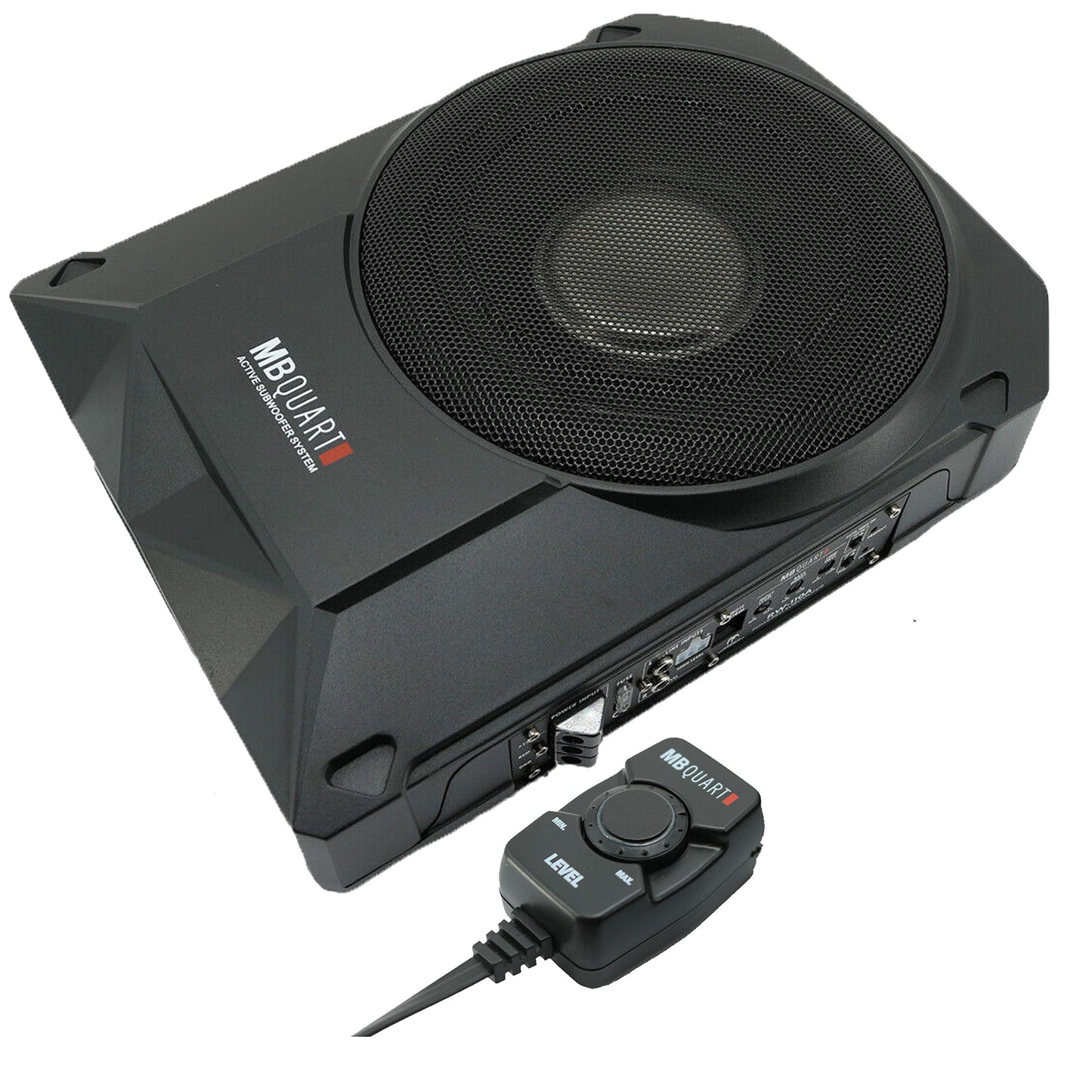 Subwoofer MB Quart Serie de Referencia 8 Pulgadas Negro con Amplificador Integrado para Coche, Barco, RV, ATV