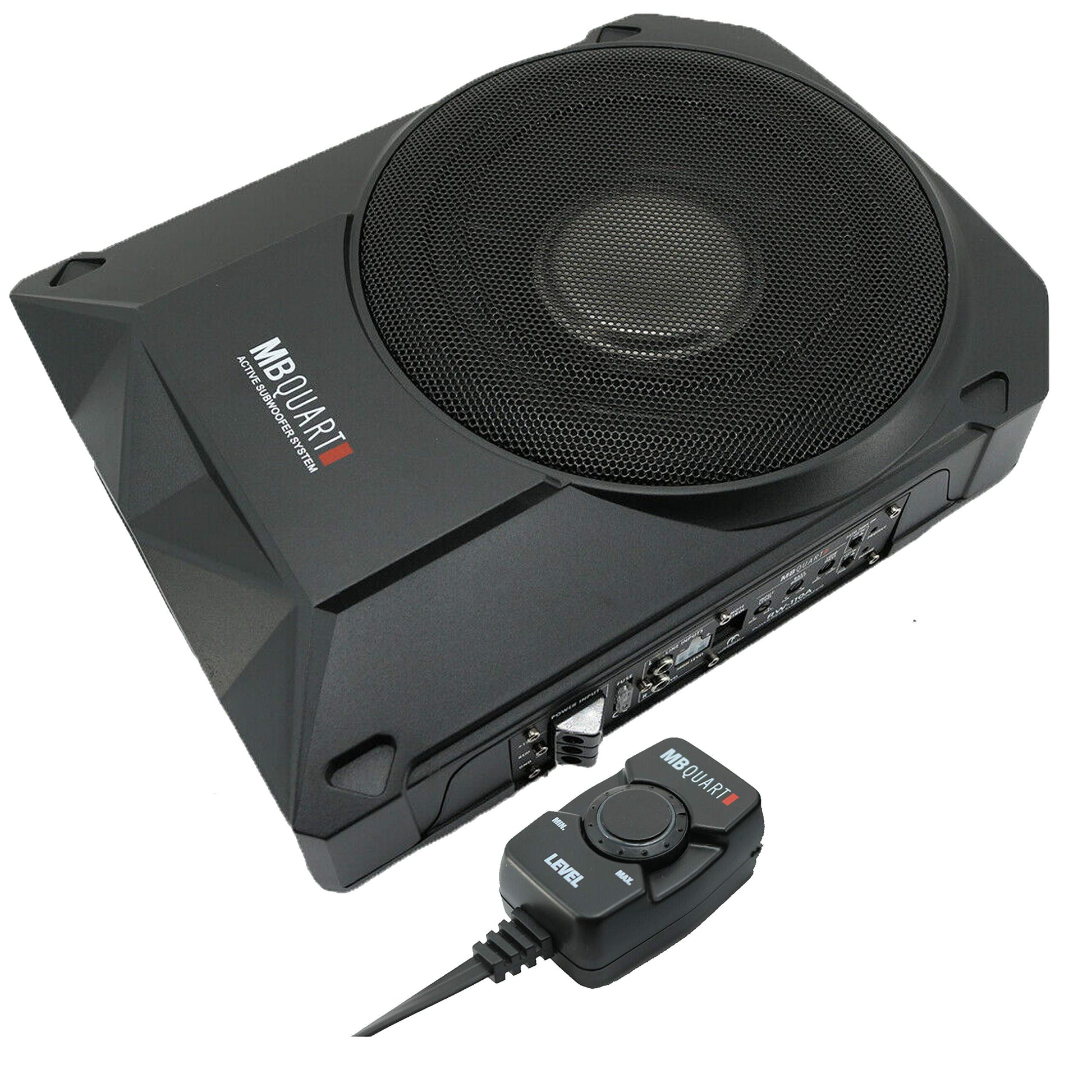 Subwoofer MB Quart Serie de Referencia 8 Pulgadas Negro con Amplificador Integrado para Coche, Barco, RV, ATV