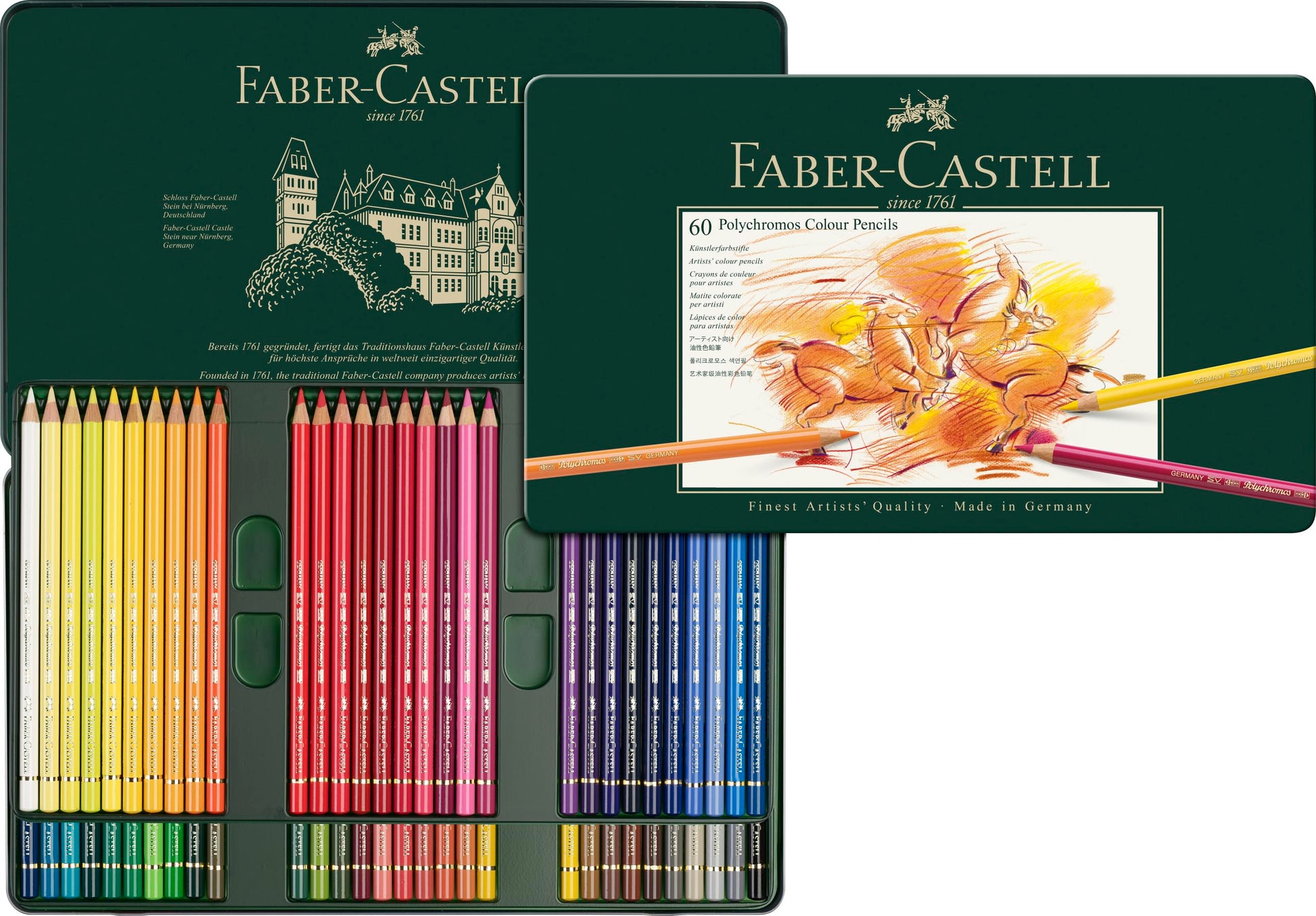 Set de Lápices Polychromos Faber-Castell 60 Colores de Calidad Profesional para Arte
