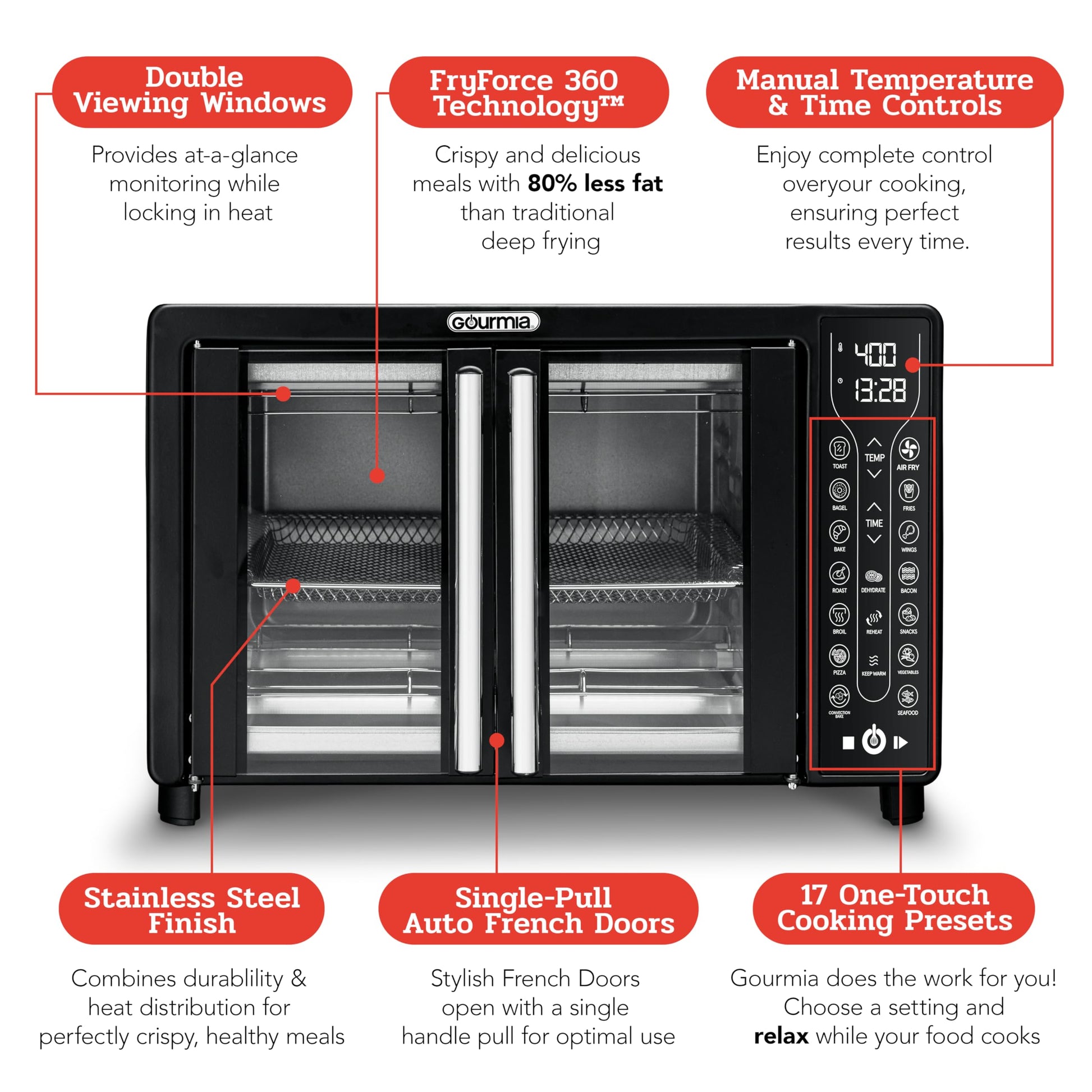 Digital Air Fryer Oven 6-Slice
