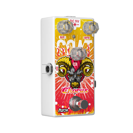 AZOR - Mini pedal de guitarra coro para tablas de pedales, pedal de efectos de coro digital de cabra clásico para guitarra eléctrica AP511