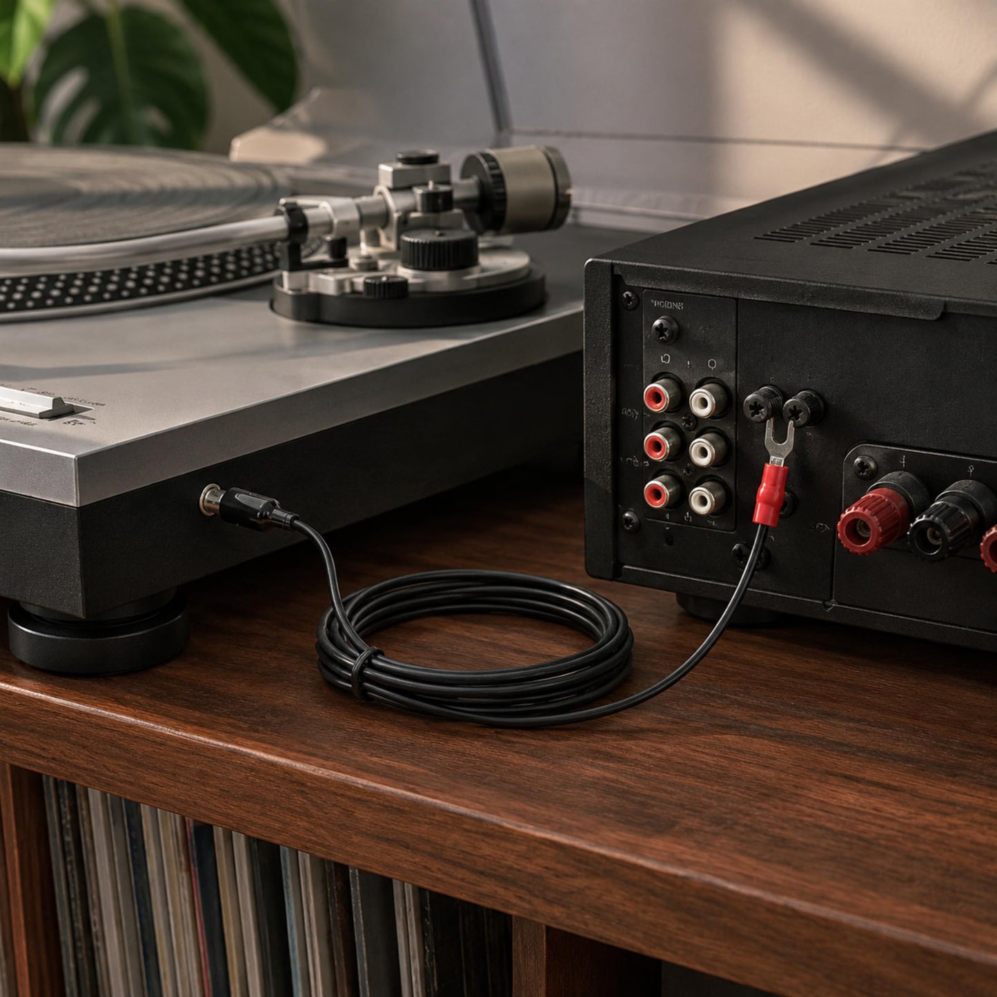 Funayama - Cable de conexión a tierra para Technics SL-BD21 SL-BD3 SL-QL5 SL-6 - Detiene el zumbido - 5 pies