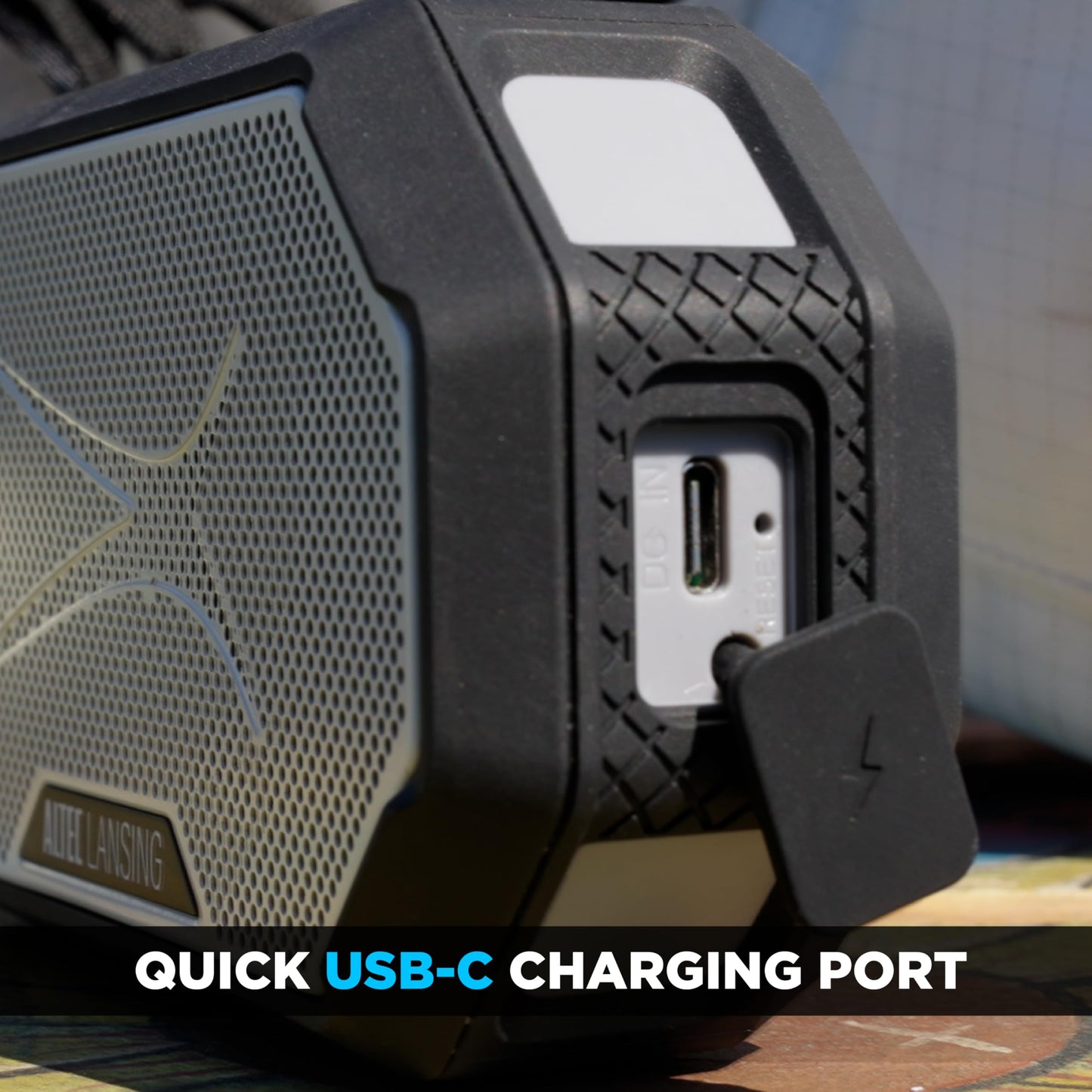 Altec Lansing HydraMini 2.0 Altavoz Bluetooth portátil, IP67 impermeable, 12 horas de reproducción, emparejamiento inalámbrico, carga rápida USB-C, magnético, asistente de voz integrado