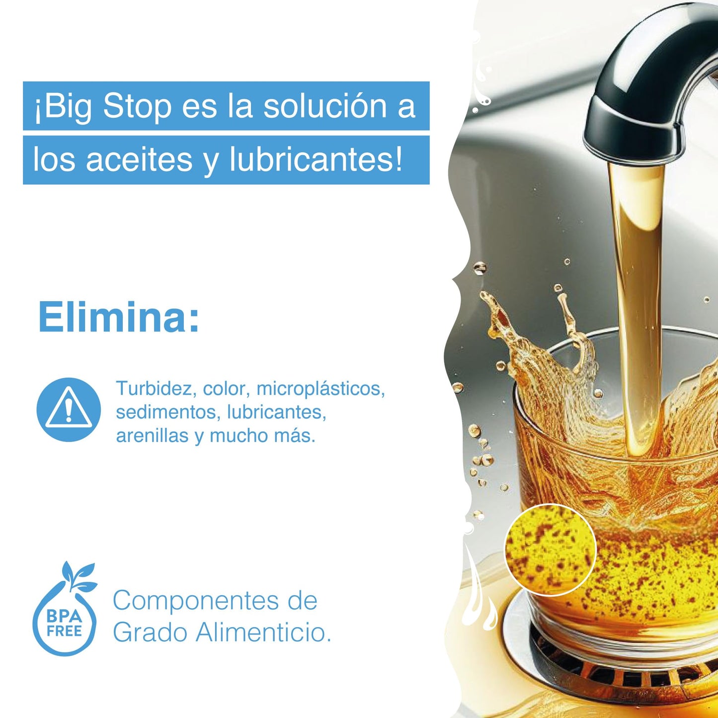Repuesto Filtro de Agua Pura Big Stop Compatible Rotoplas triple gradiente 10 5 1 Micrones con Tecnología Patentada para Mayor Efectividad y Rendimiento