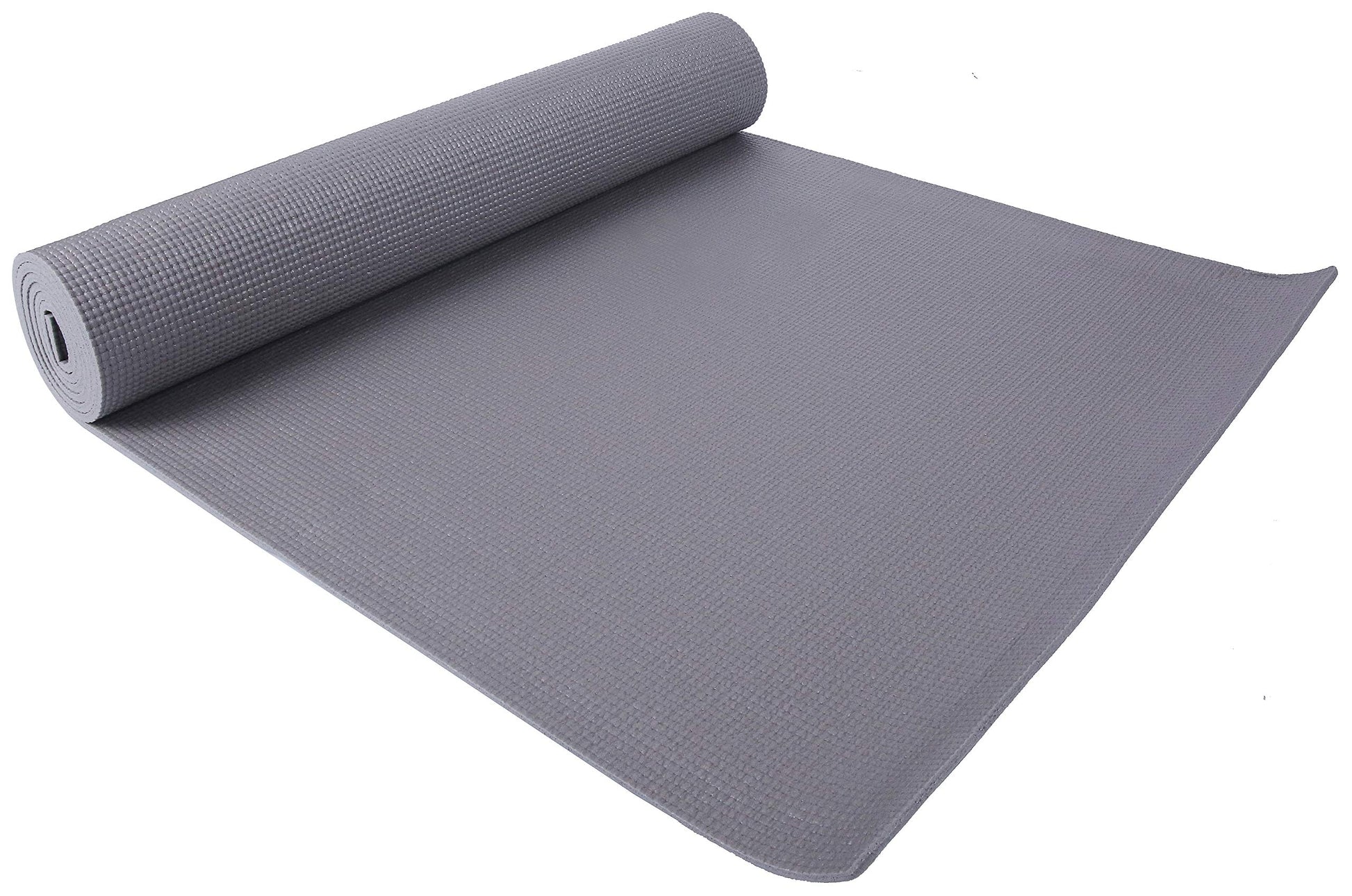 BalanceFrom BFGY-P1GY GoYoga, Tapete de Yoga Multiusos de Alta Densidad Antideslizante con Correa de Transporte, Gris, 1/4 pus