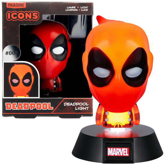 Deadpool - Luz de icono 3D con licencia oficial de Disney Marvel para oficina, sala de juegos, dormitorio, decoración de regalo y accesorio para ventilador de Marvel | Paladone