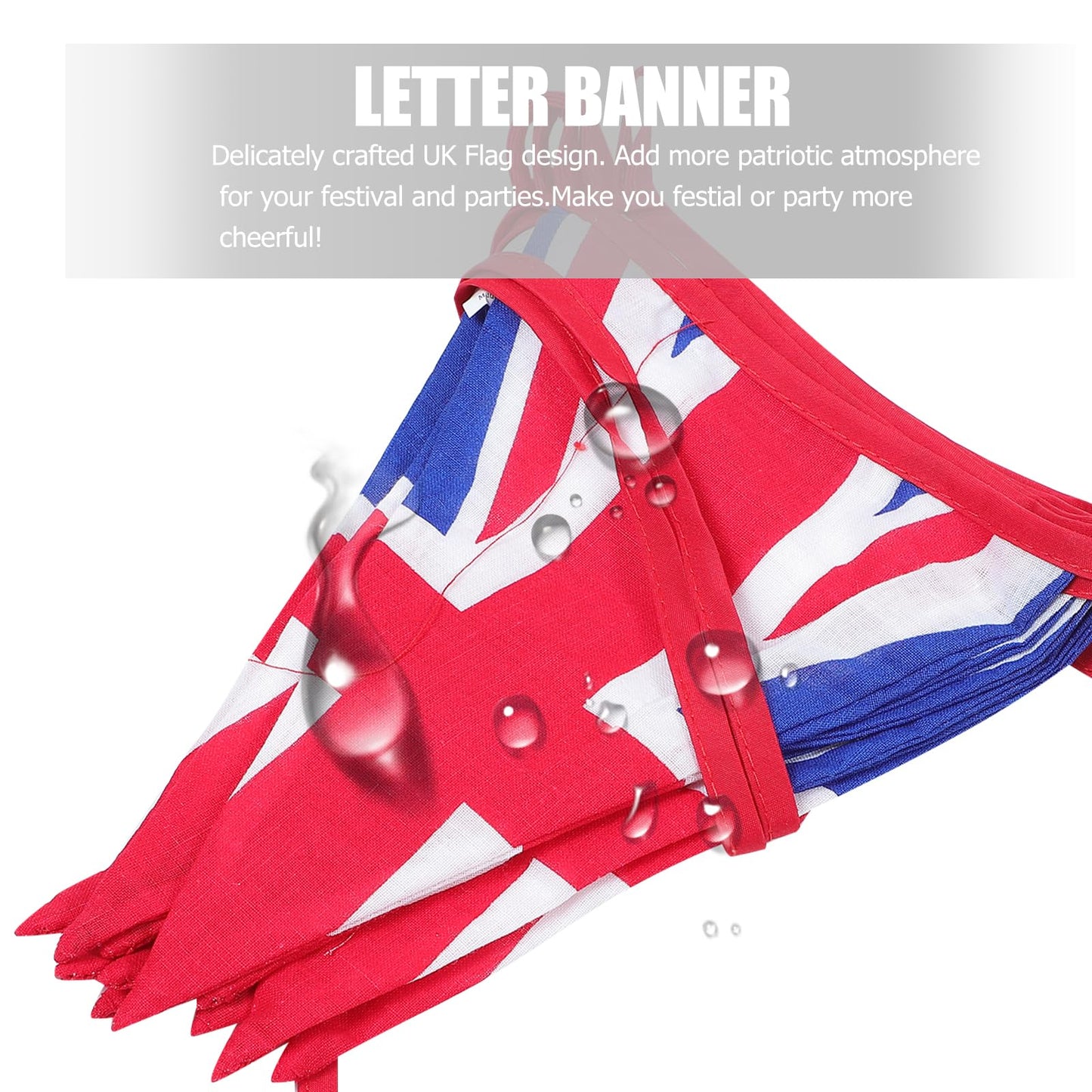 Amosfun 2piezas Banderín De Británica De Algodón para Decoración De Fiesta Guirnalda Colgante De Nacional para Eventos Y Celebraciones Casa Hotel Y Jardín