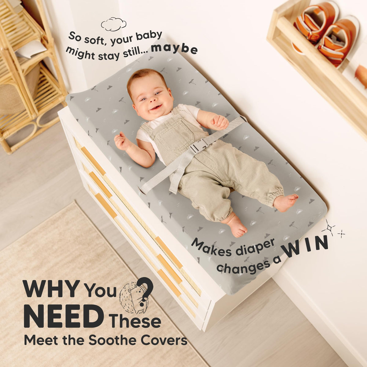 2 paquetes de fundas para cambiador orgánico para niña, niño, neutro - 100% funda para cambiador de algodón, suaves sábanas para cambiador de pañales de guardería para bebé, forros para cambiador