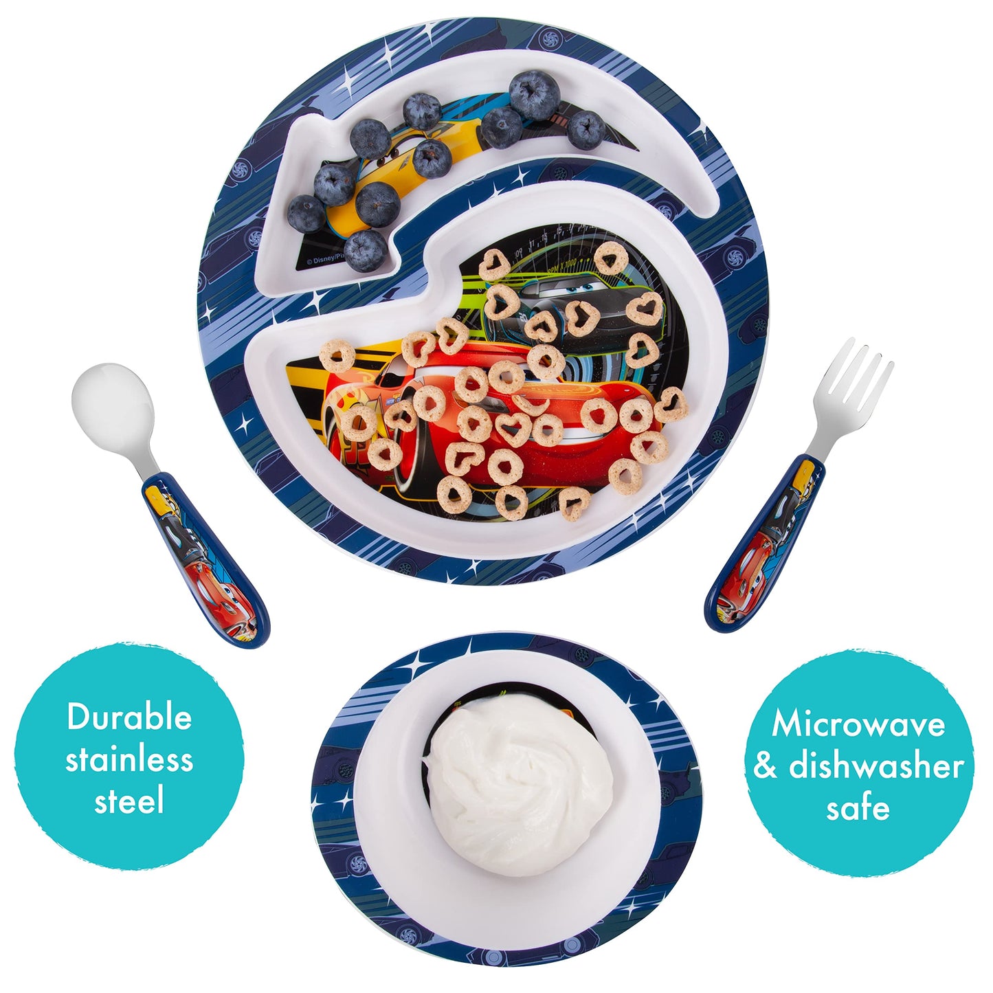 Juego de Alimentación Disney Carros, 4 Piezas