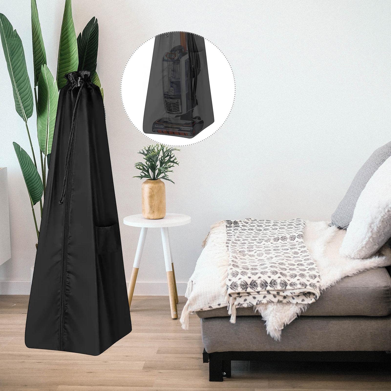Funda de almacenamiento para aspiradora doméstica – Revestimiento de poliuretano Oxford 420D cubierta protectora para aspiradora vertical, clasificación impermeable, a prueba de polvo, 48.5 x 15 x 15 pulgadas