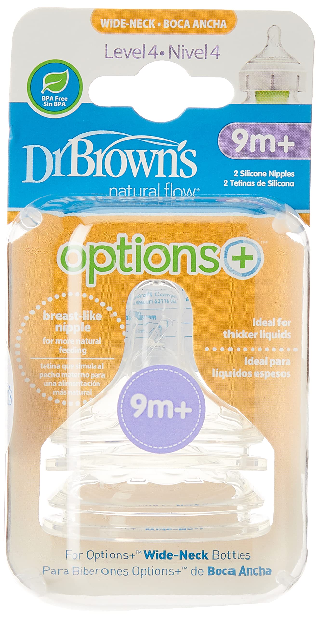 Dr. Brown's Tetina cuello ancho Options+ nivel 4
