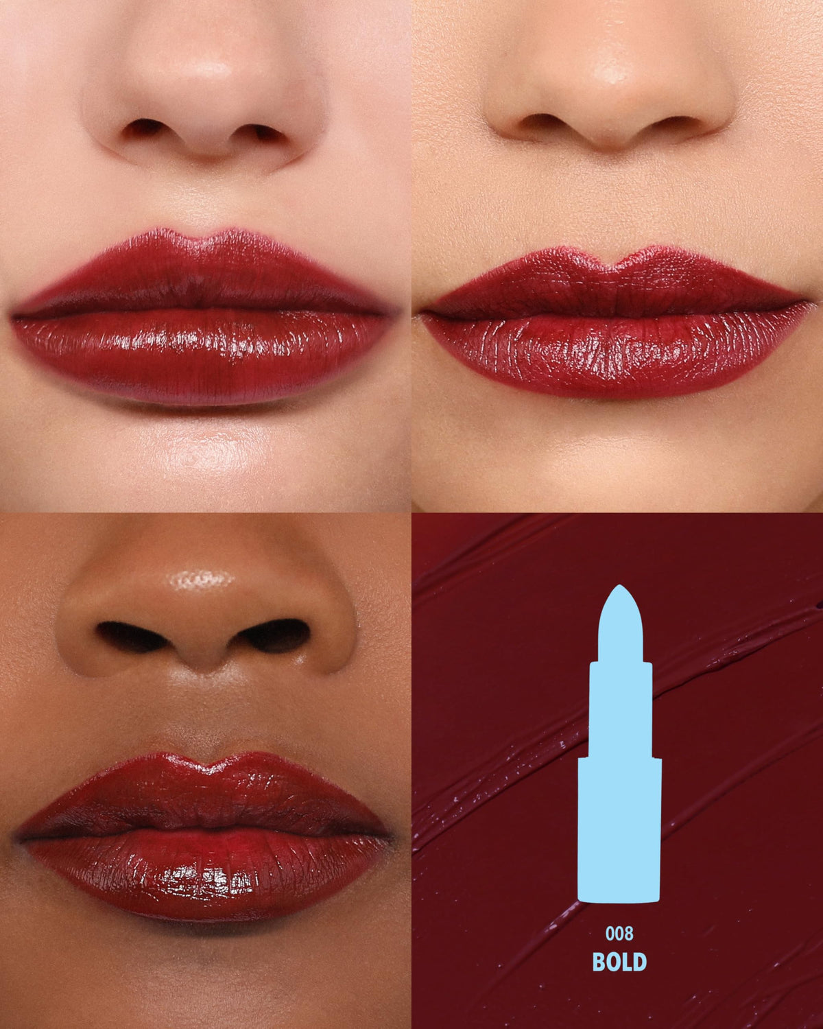 MOIRA CHIC SATIN LIPSTICK (008, BOLD)