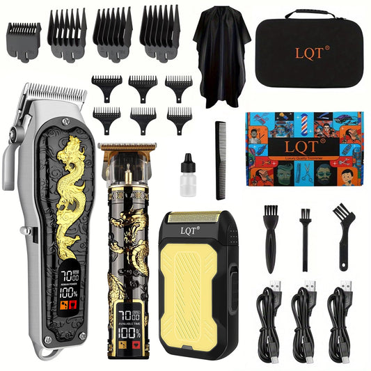 Cortapelos LQT Negro con Pantalla LED para Hombre