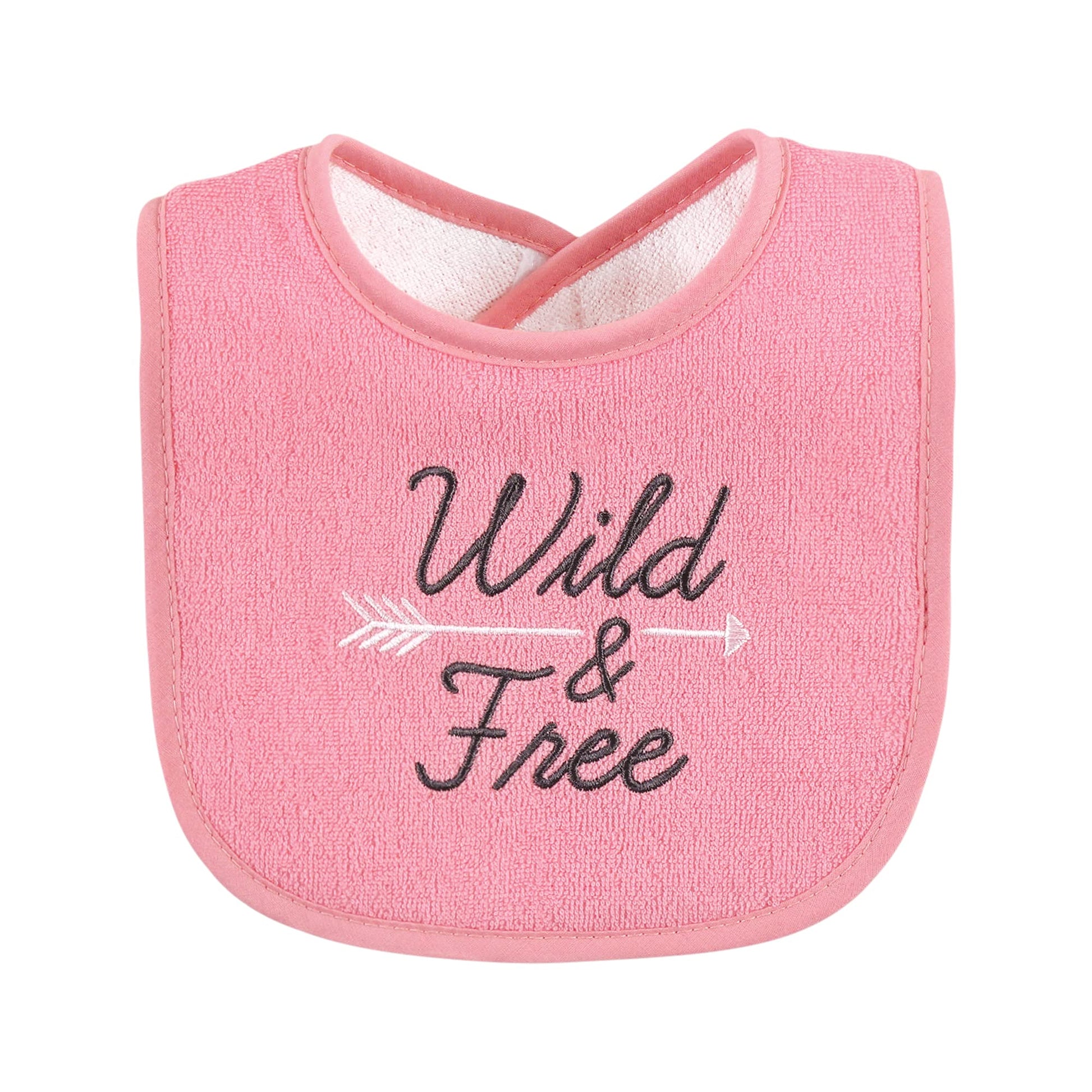 Hudson Baby Baberos unisex de rizo de algodón para bebé con relleno de fibra, oso de alce para niña, talla única